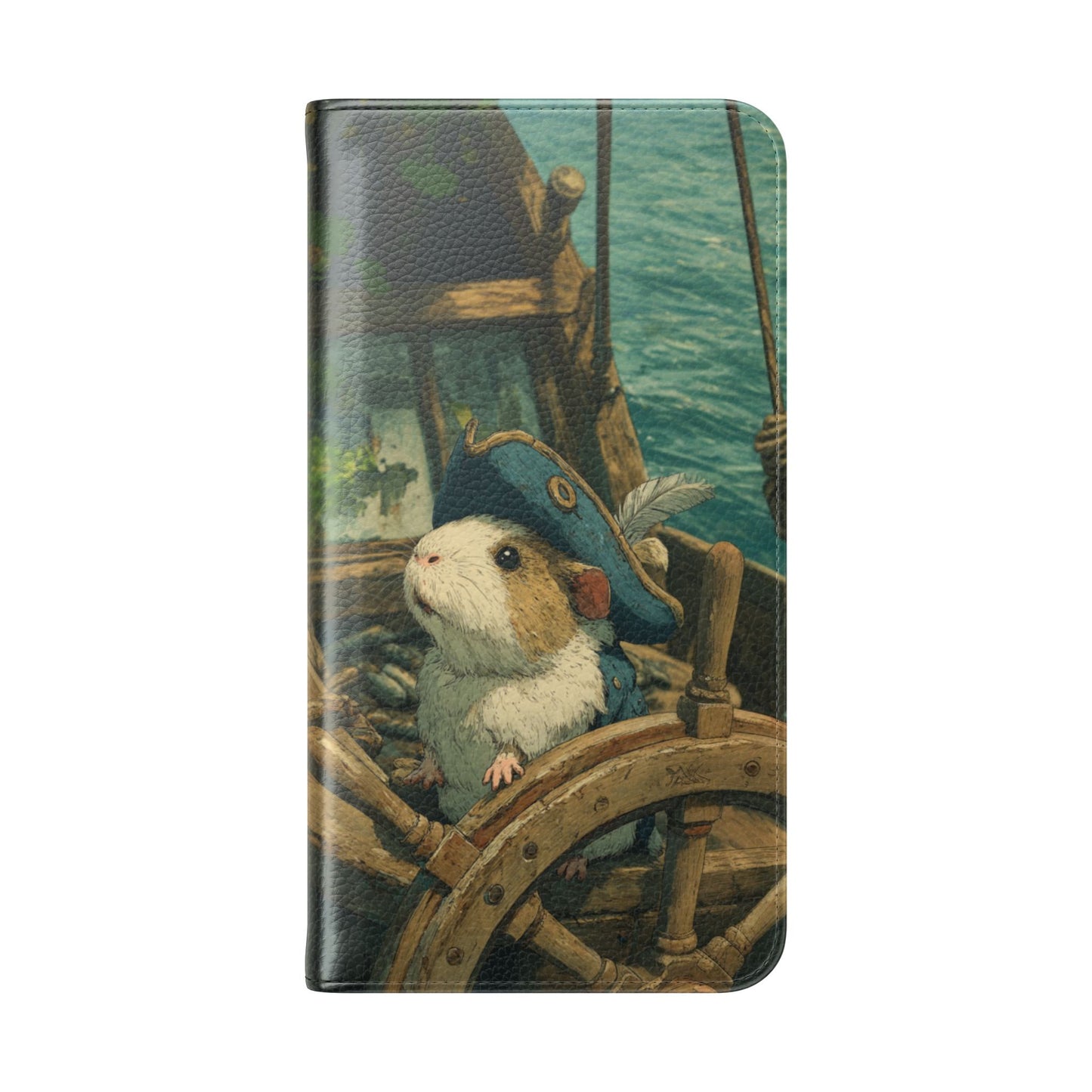 Pirate Captain Guinea Pig - Wallet Flip Case
