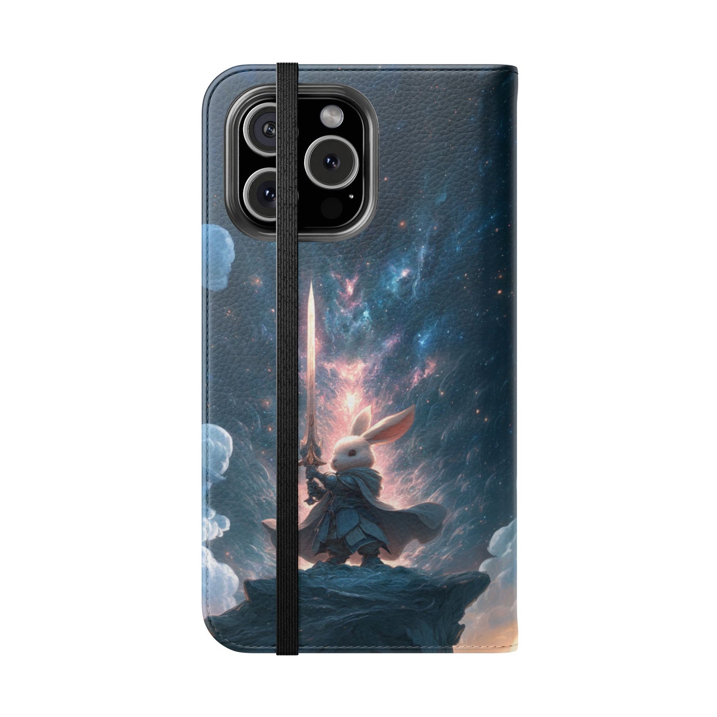 Cosmic Warrior Rabbit - Wallet Flip Case
