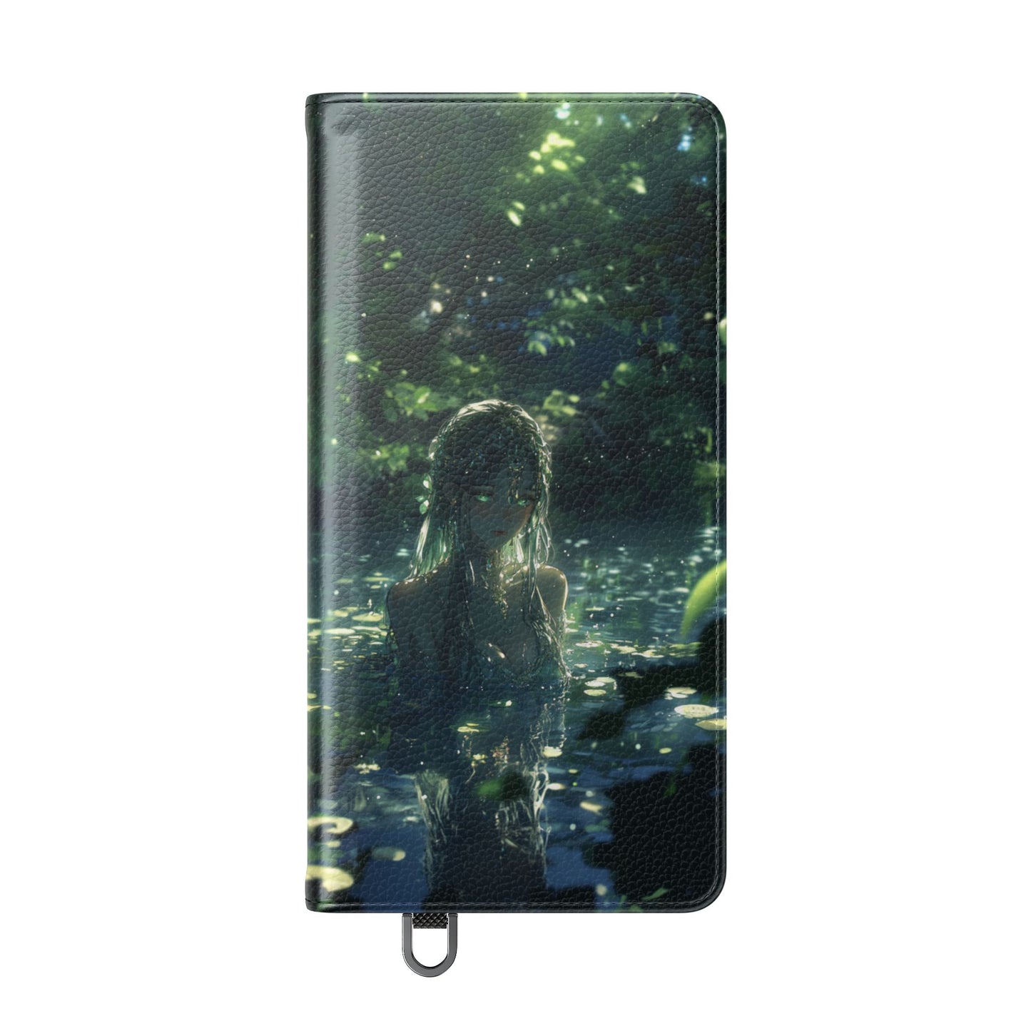 Forest Water Nymph Green Eyes Pond - Wallet Flip Case