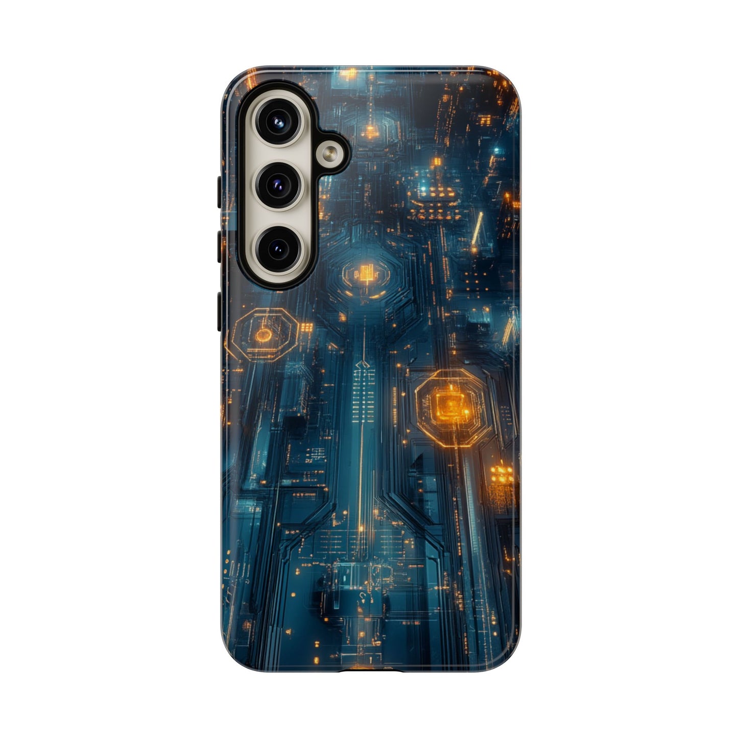 Quantum Neon Skyline – Tough Samsung Galaxy Case