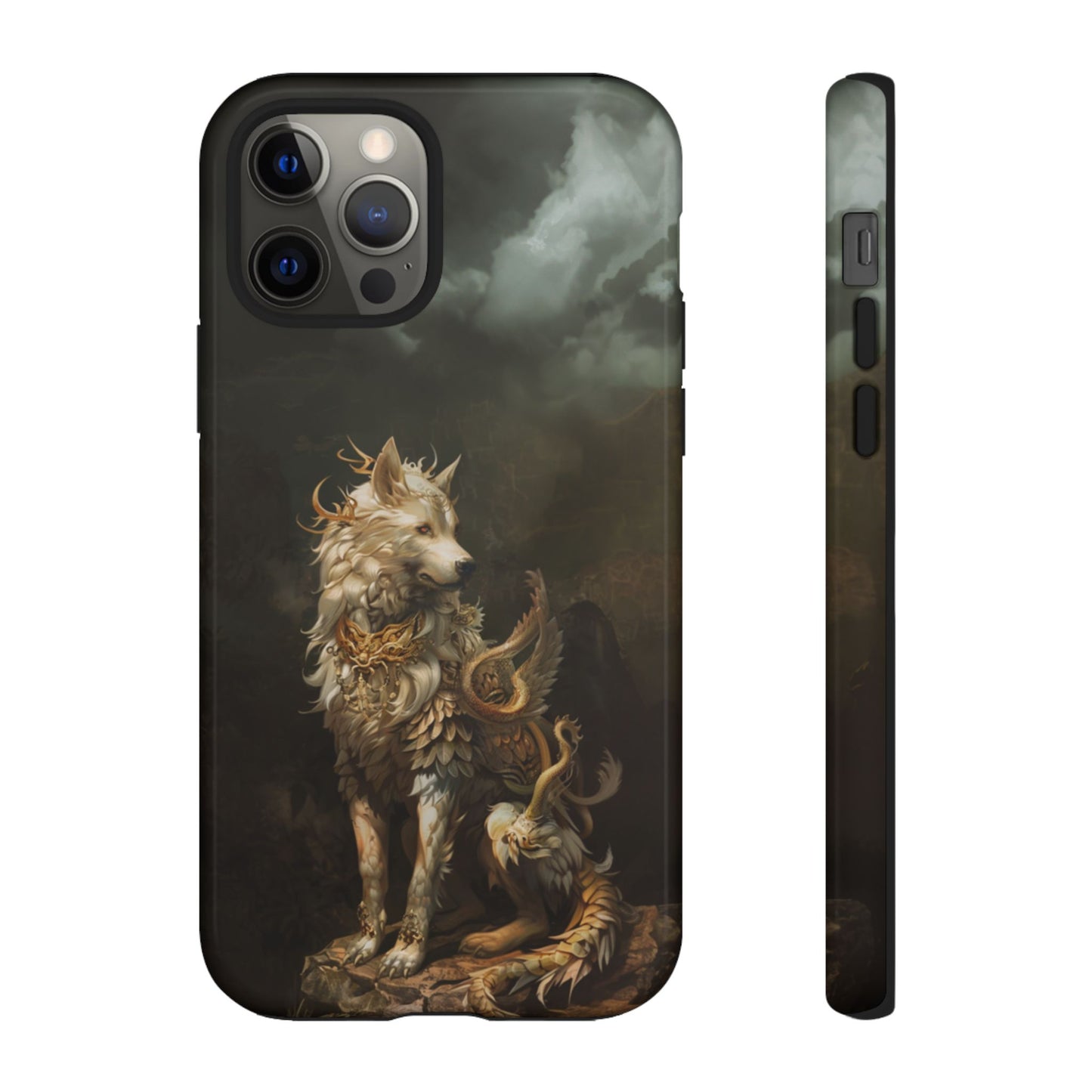 Antlered Wolf Guardian - Tough iPhone Case