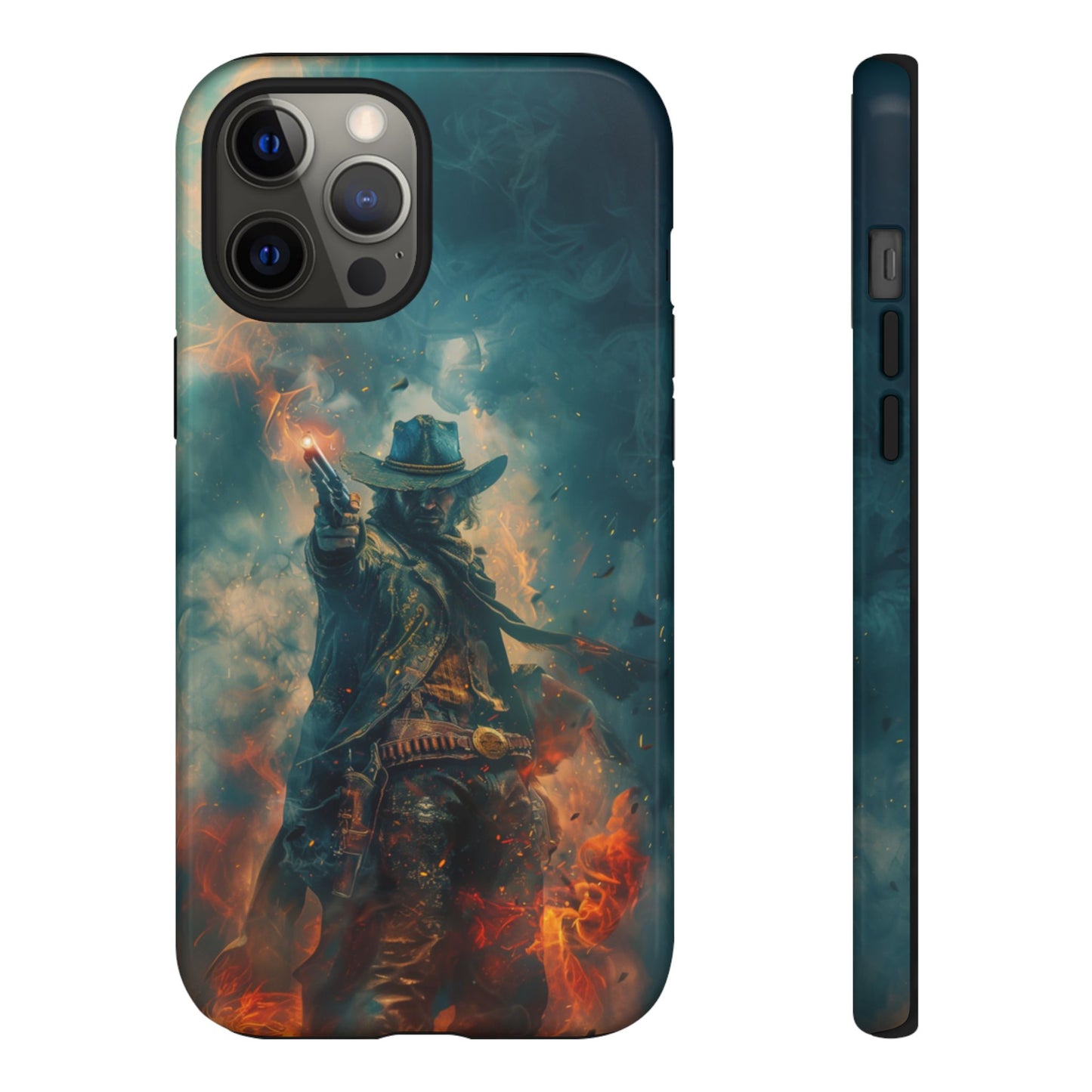 Flaming Outlaw Gunslinger – Tough iPhone Case