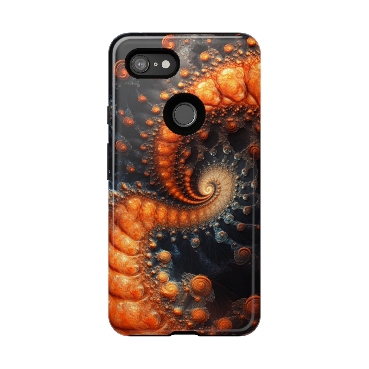 Amber Spiral Fractal – Tough Google Pixel Case