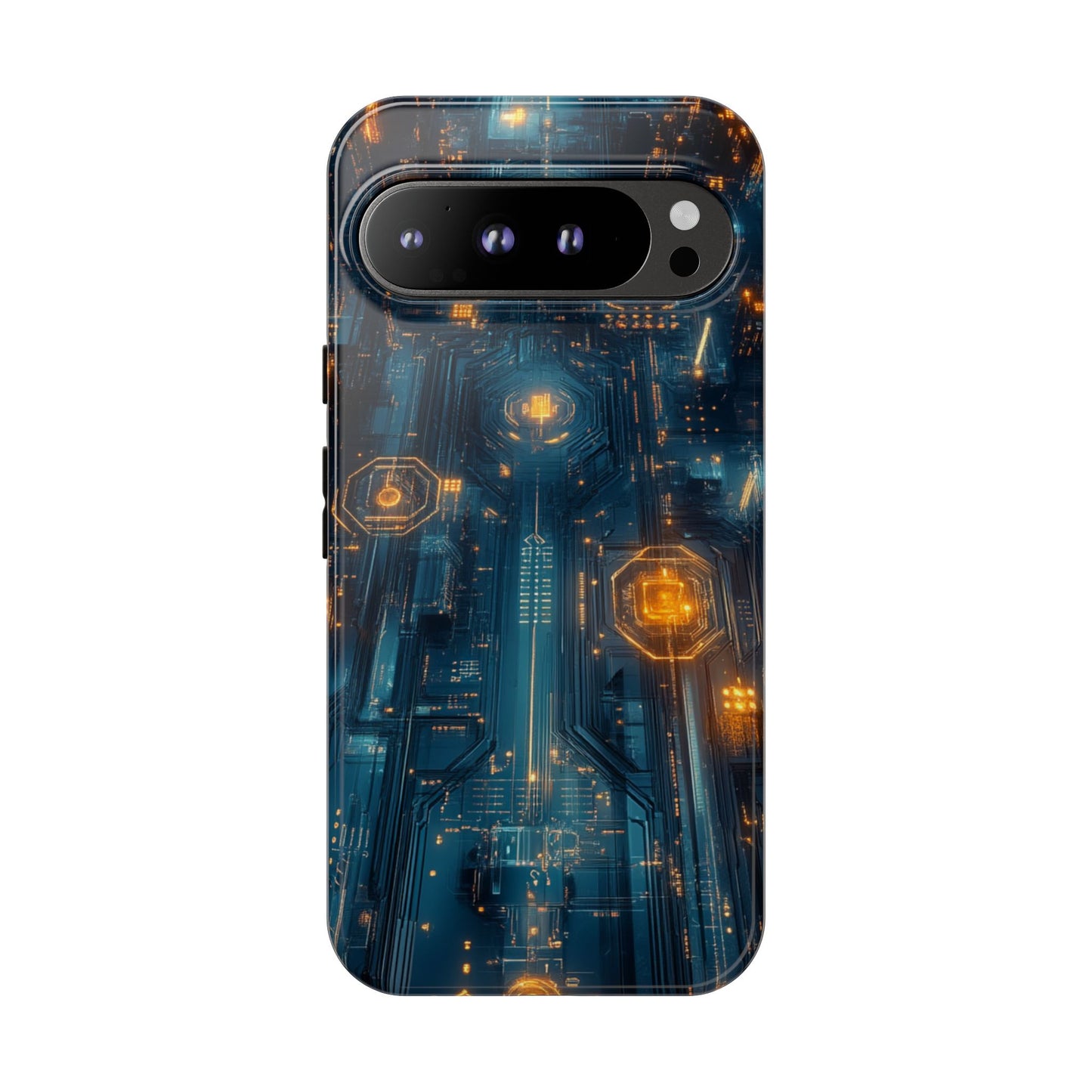 Quantum Neon Skyline – Tough Google Pixel Case