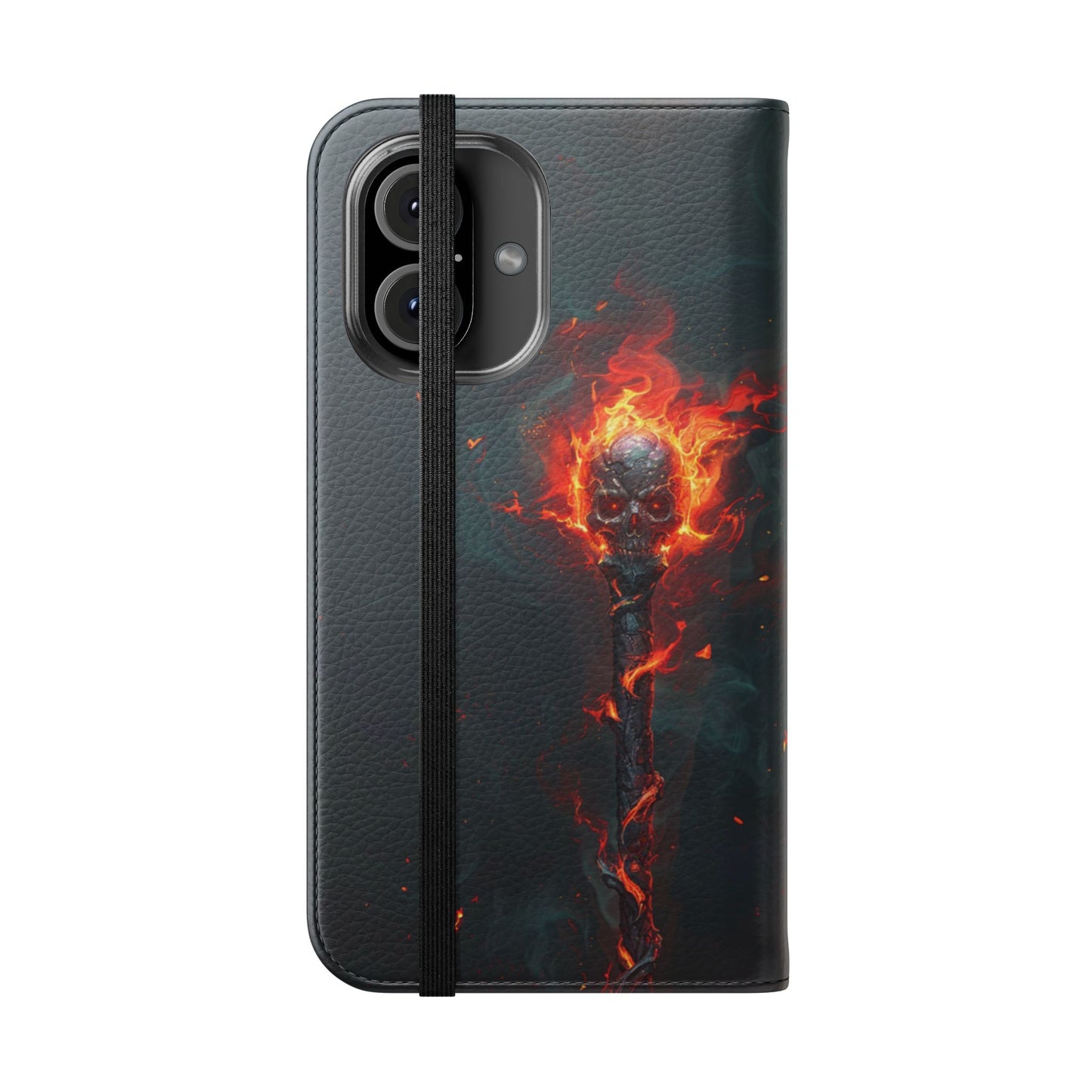 Inferno Skull Staff - Wallet Flip Case