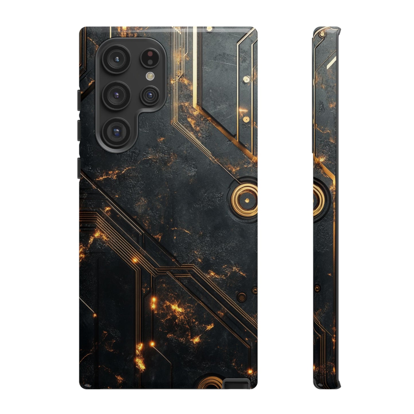 Obsidian Ember Circuit – Tough Samsung Galaxy Case