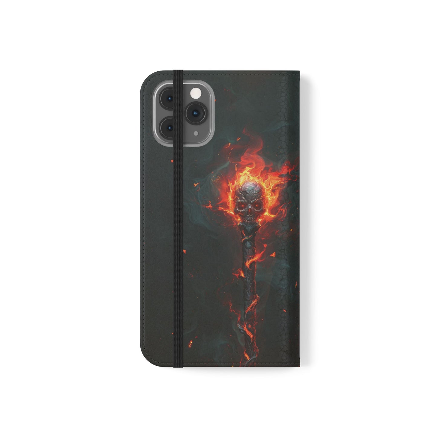 Inferno Skull Staff - Wallet Flip Case