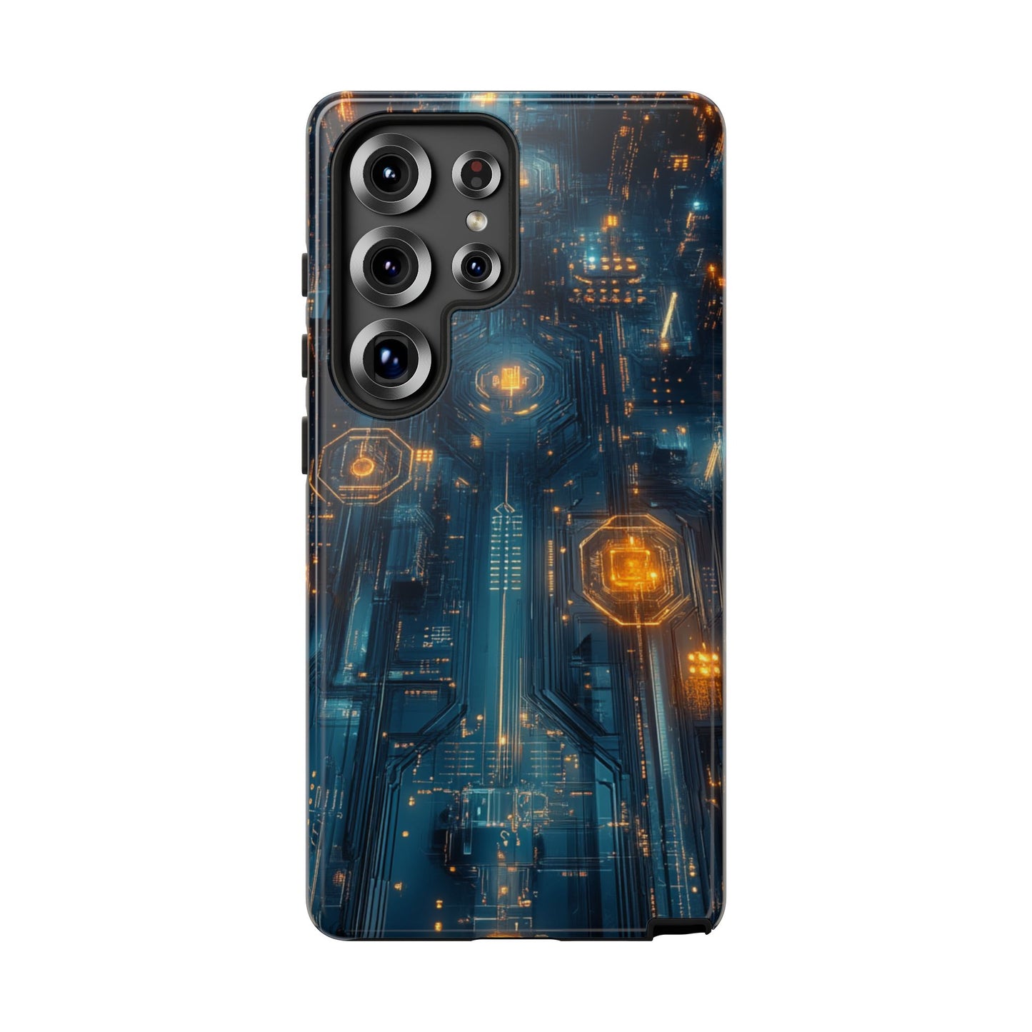 Quantum Neon Skyline – Tough Samsung Galaxy Case