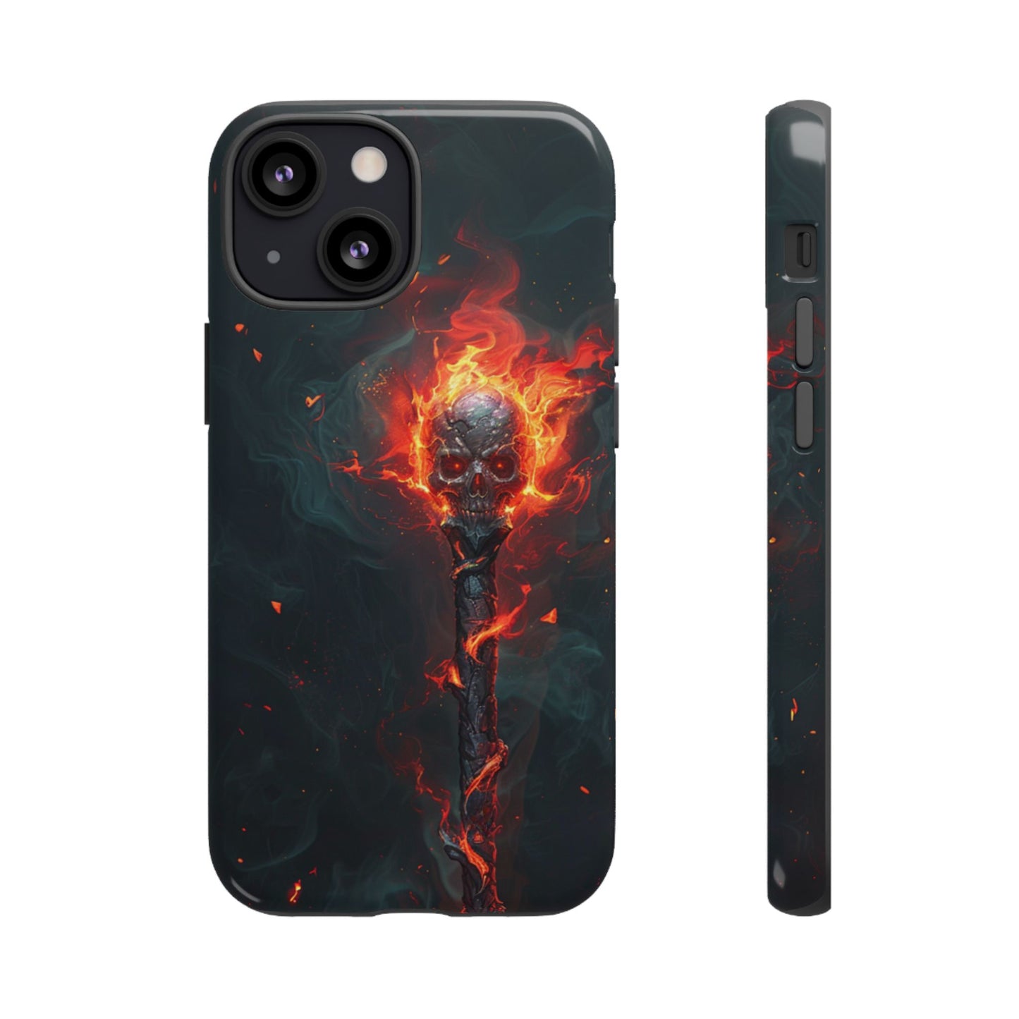 Inferno Skull Staff - Tough iPhone Case