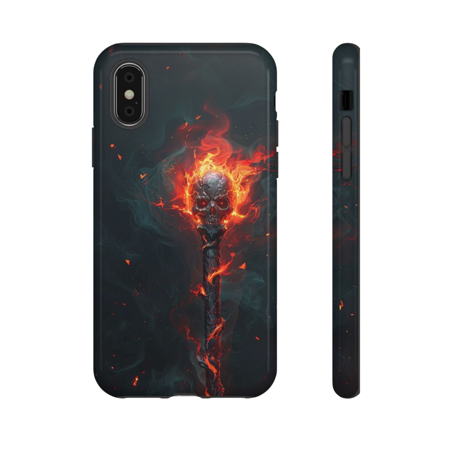 Inferno Skull Staff - Tough iPhone Case