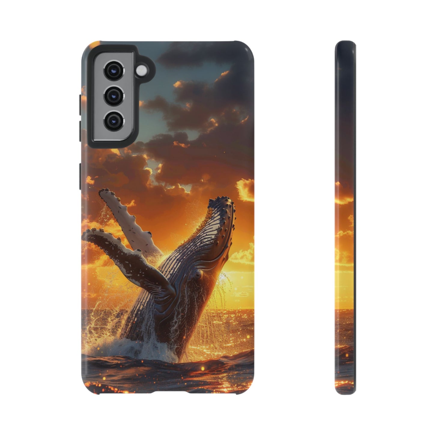 Sunset Breach Whale - Tough Samsung Galaxy Case