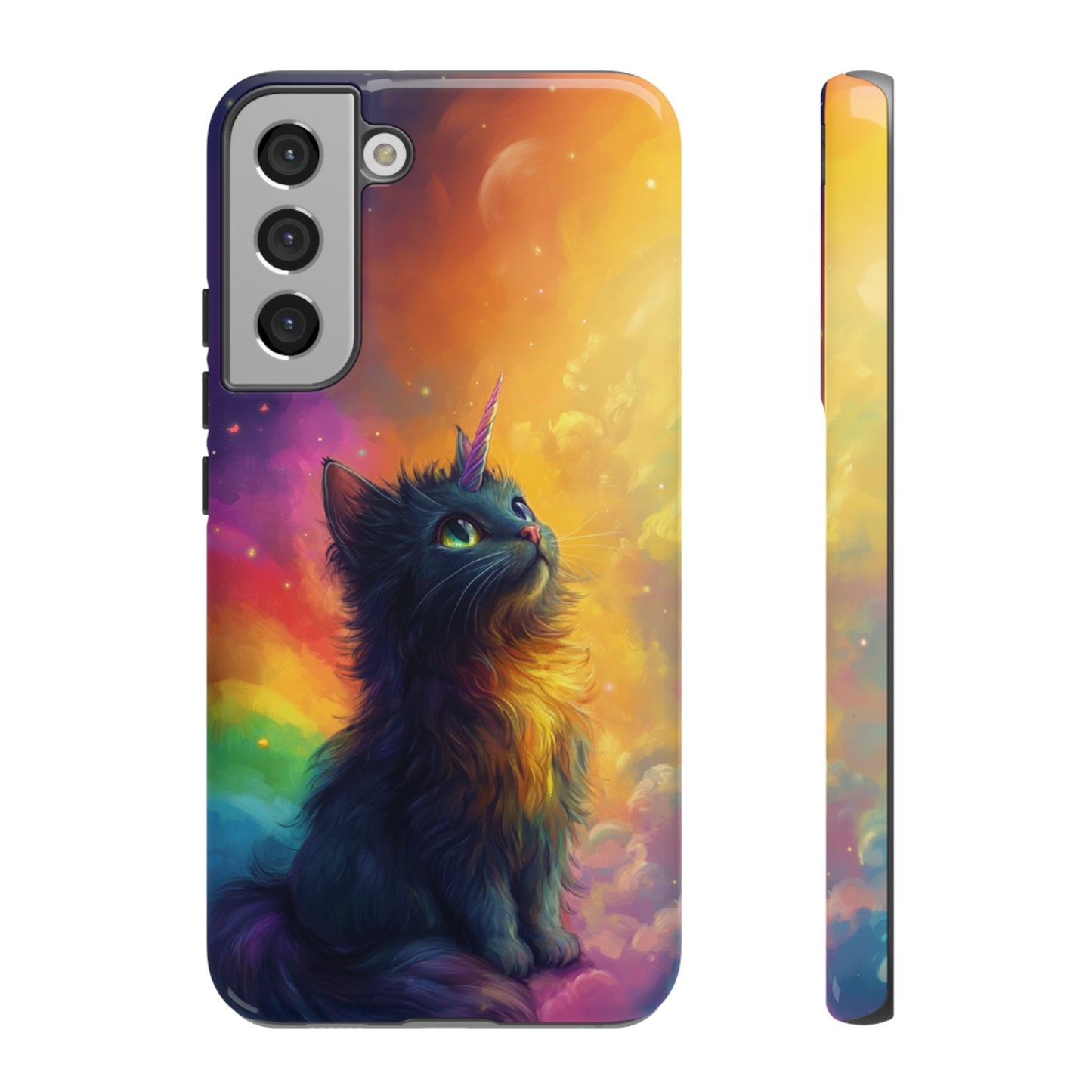 Rainbow Unicorn Cat Phone Case – iPhone, Google Pixel, Samsung Galaxy