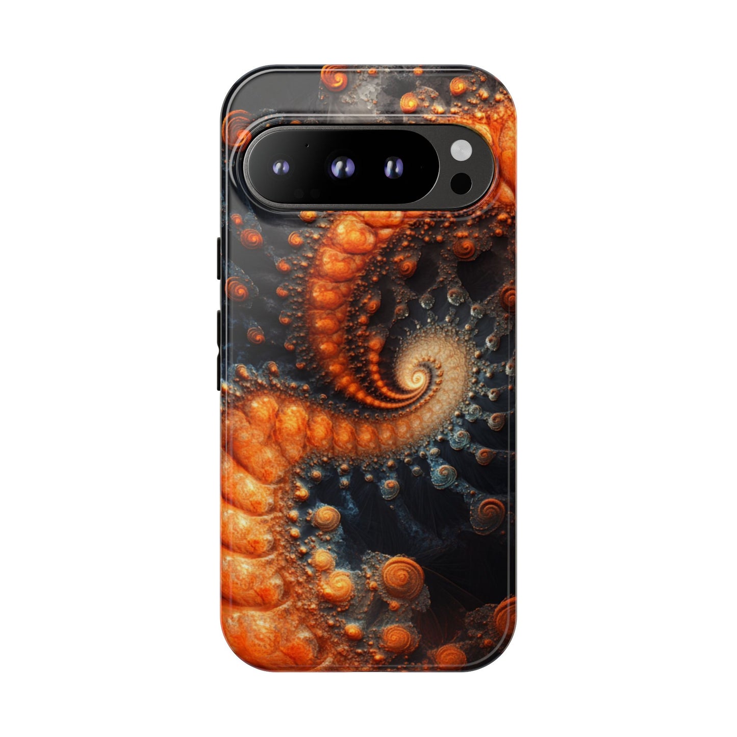 Amber Spiral Fractal – Tough Google Pixel Case