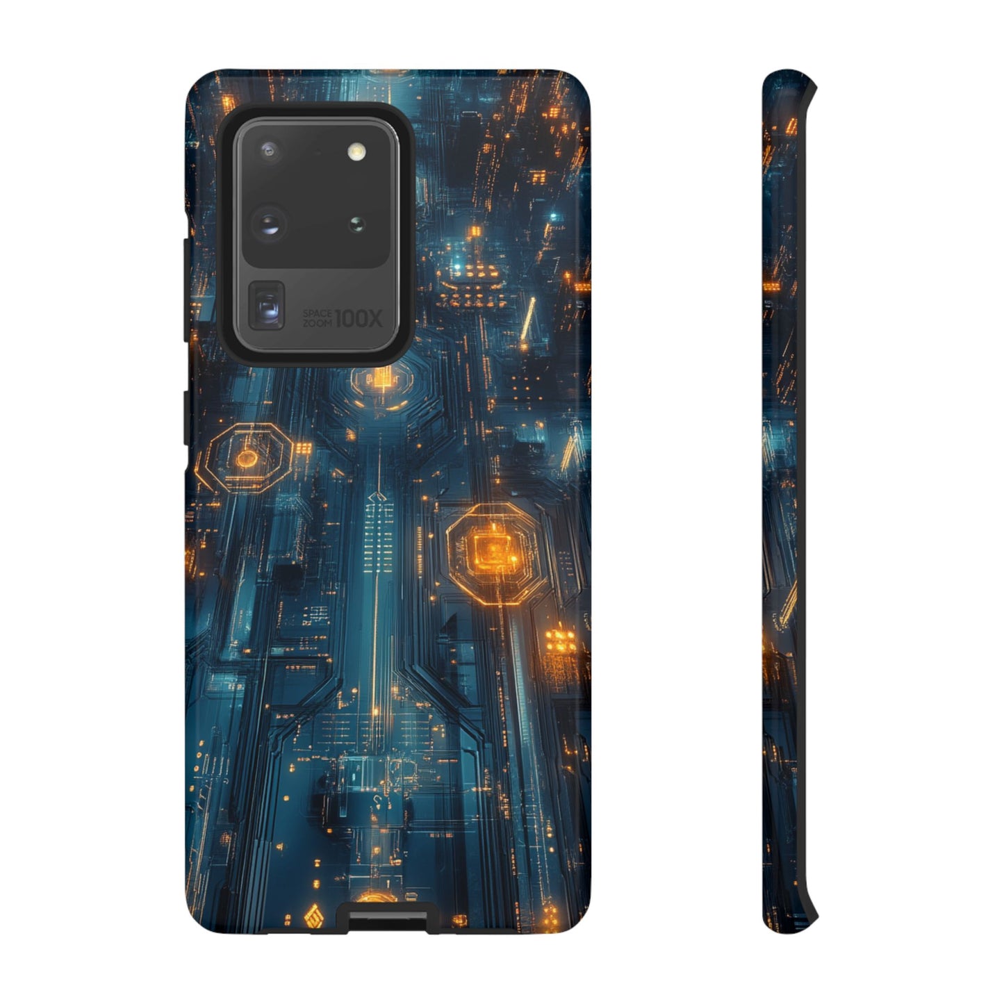 Quantum Neon Skyline – Tough Samsung Galaxy Case