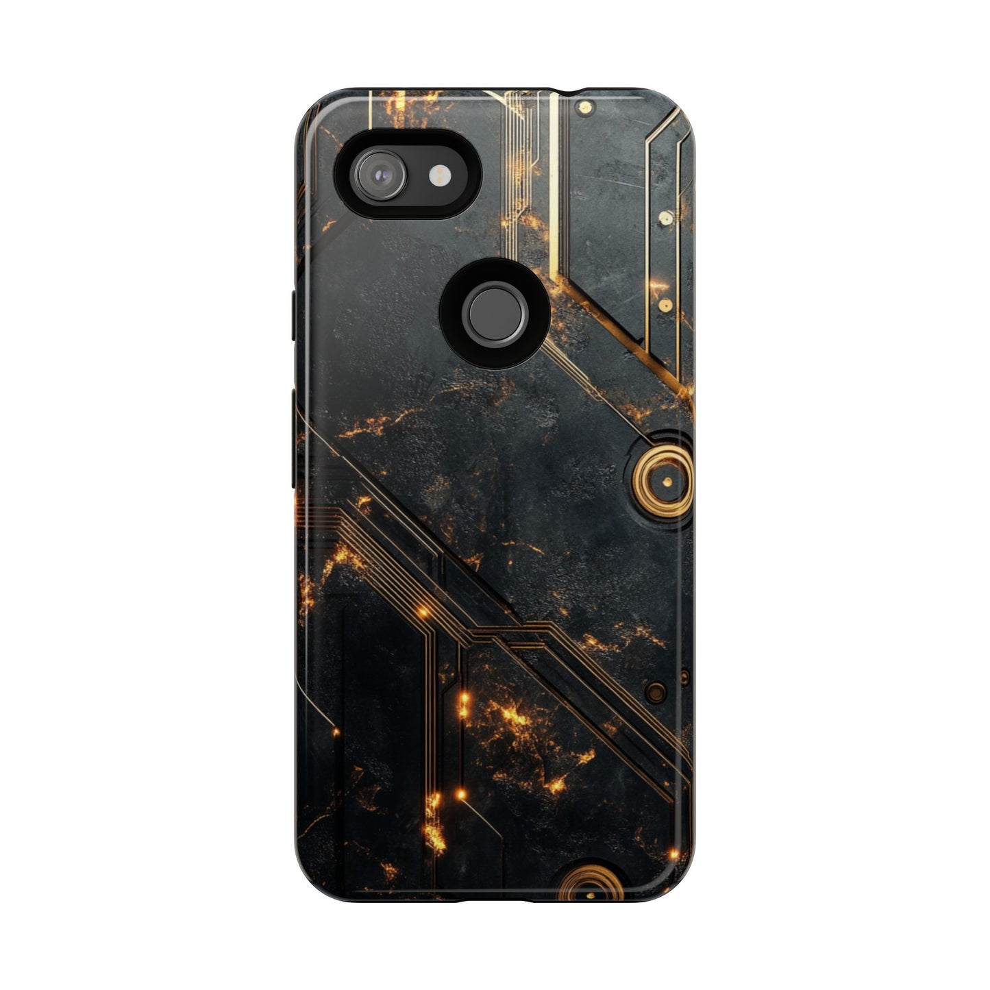 Obsidian Ember Circuit – Tough Google Pixel Case