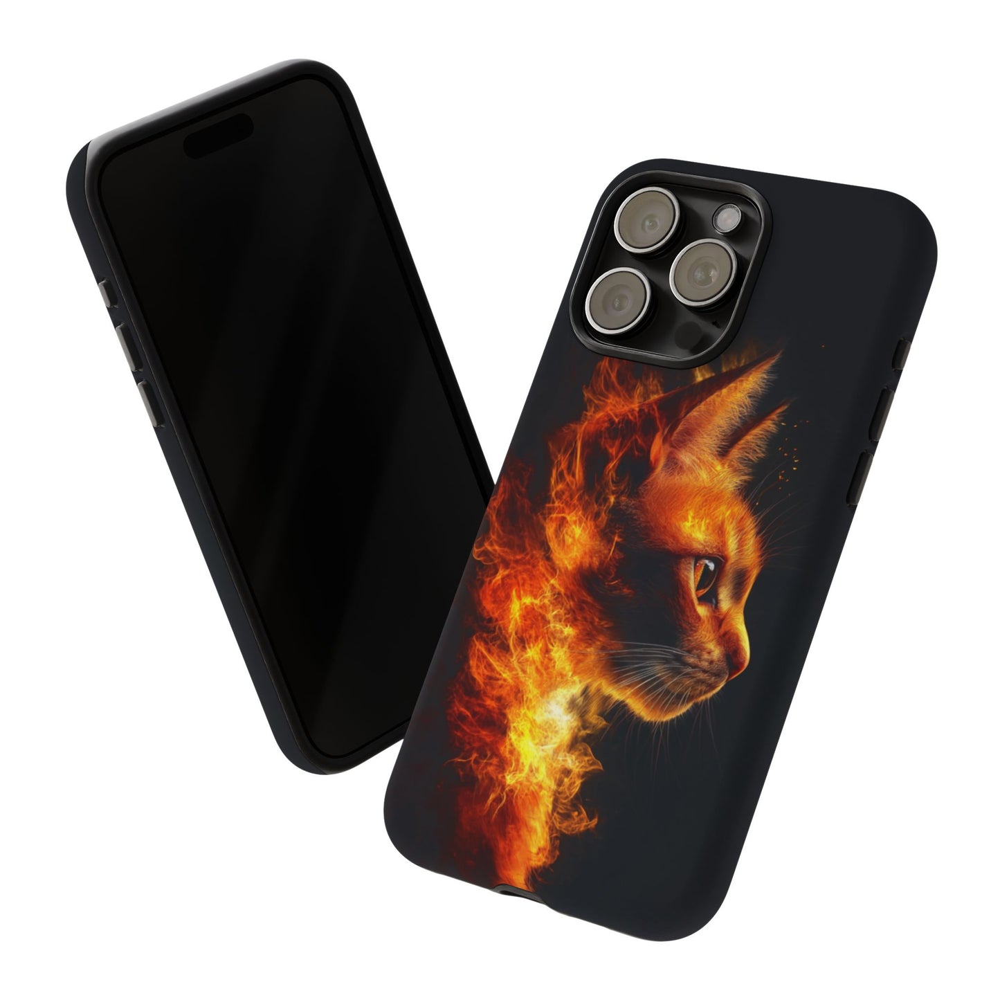 Fire Fantasy Cat Phone Case – iPhone, Google Pixel, Samsung Galaxy