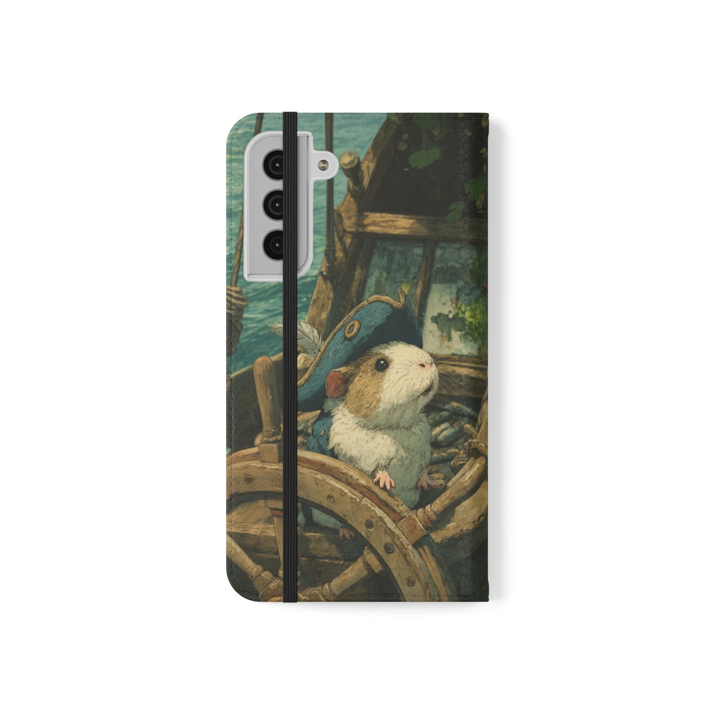 Pirate Captain Guinea Pig - Wallet Flip Case