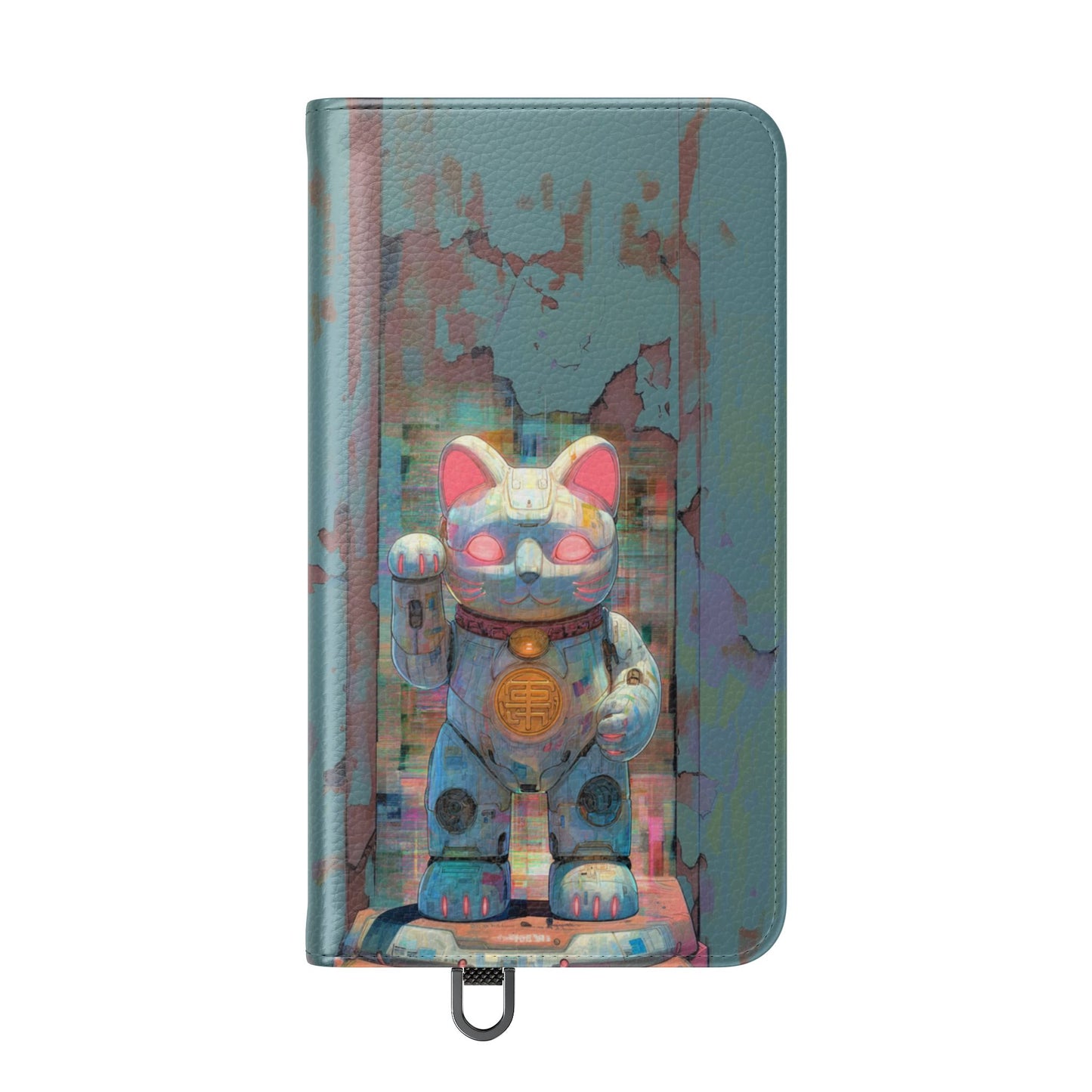 Cyber Lucky Cat - Wallet Flip Case