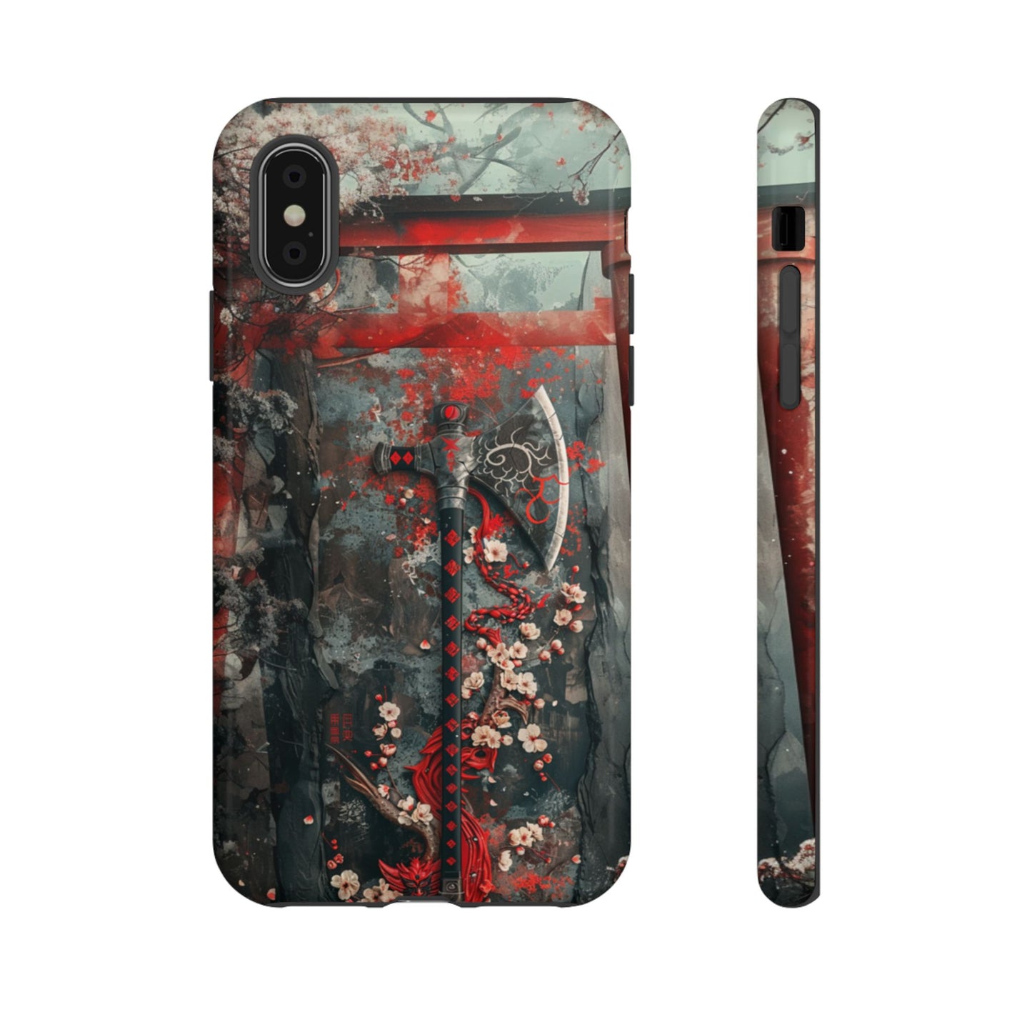 Sakura Warrior Axe - Tough iPhone Case