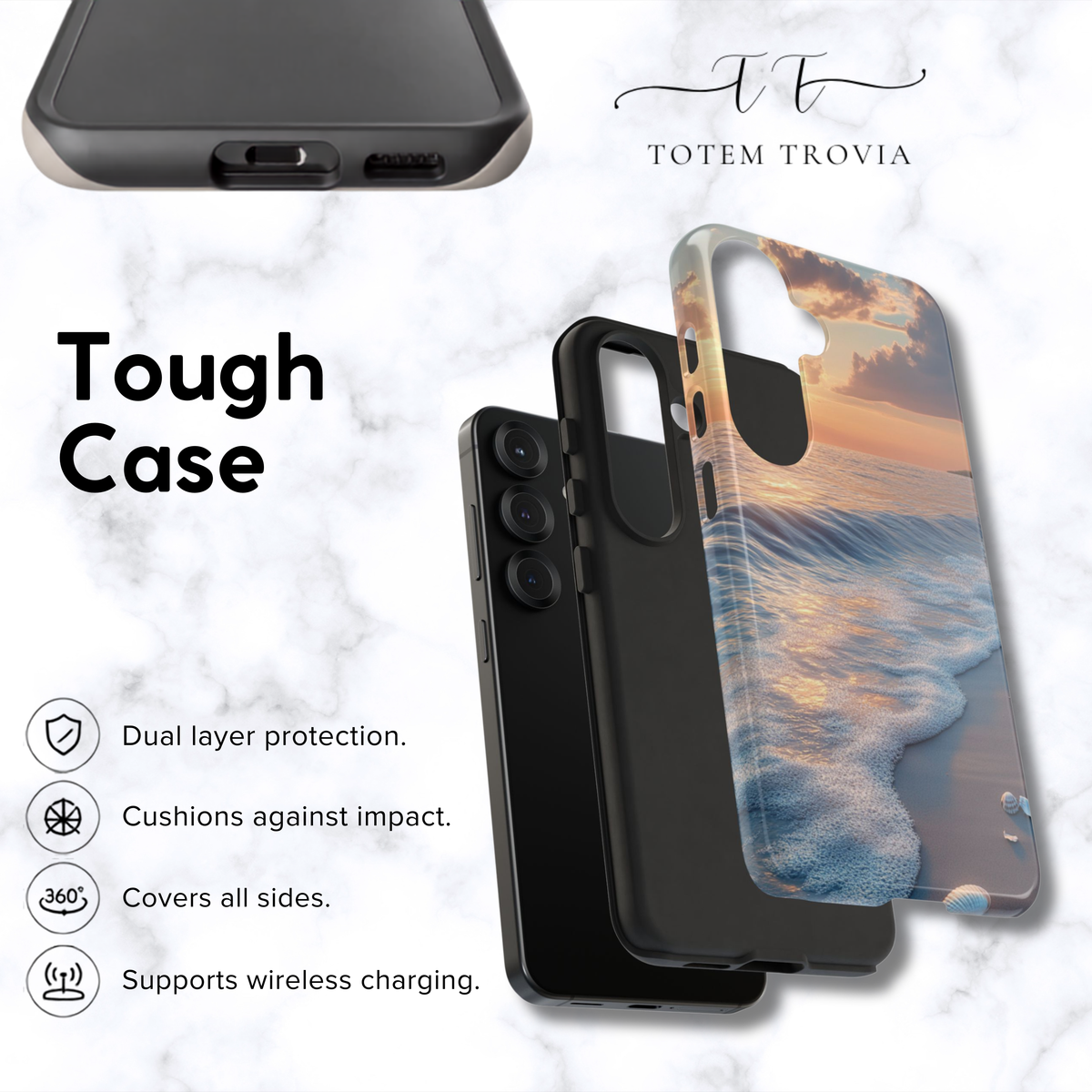 Sunset Beach Waves - Samsung Galaxy Case
