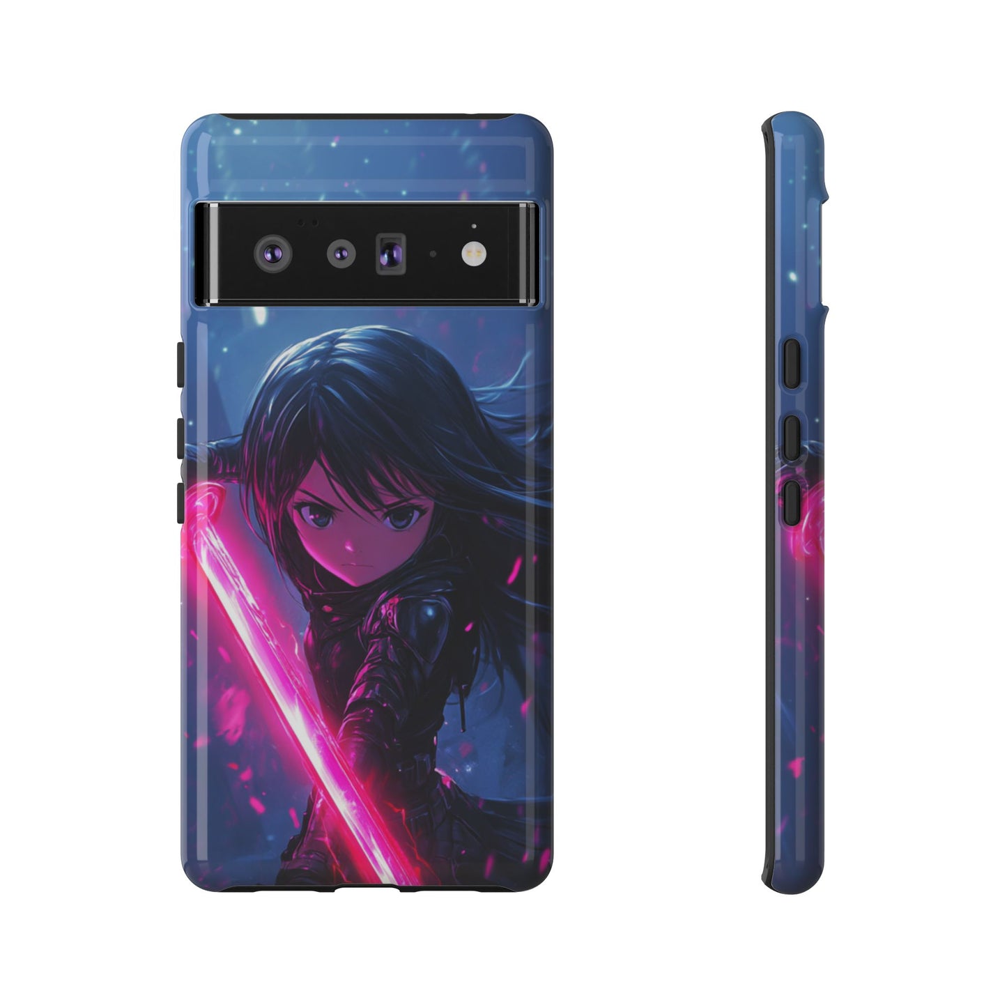 Neon Blade Warrior – Tough Google Pixel Case