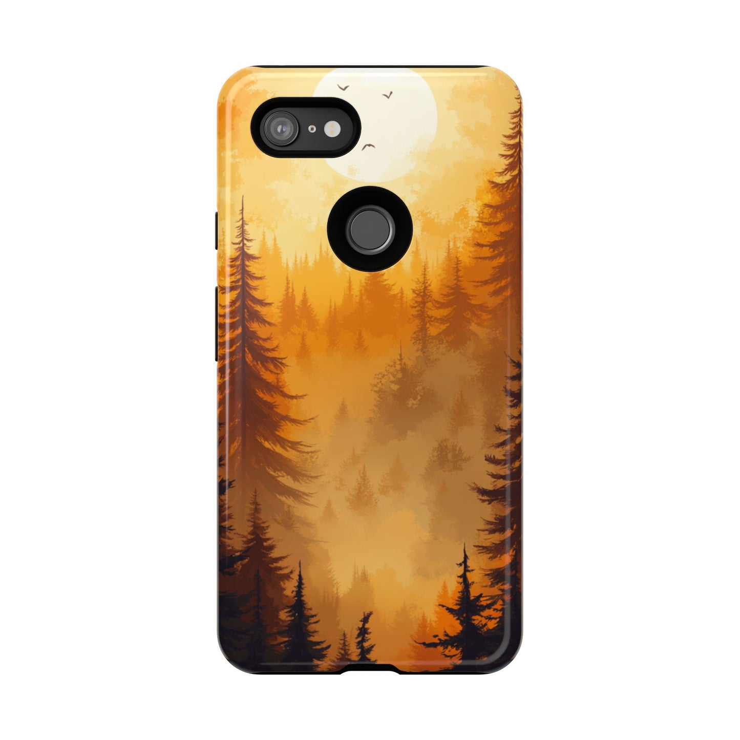 Golden Forest Silhouette – Tough Google Pixel Case