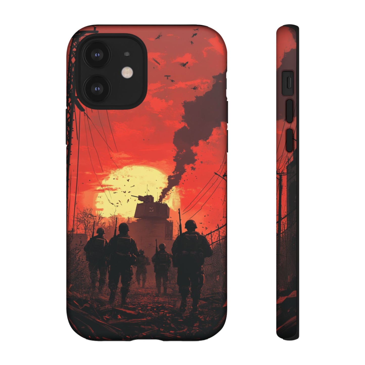 Dystopian Sunset Soldier Phone Case - iPhone, Google Pixel, Samsung Galaxy