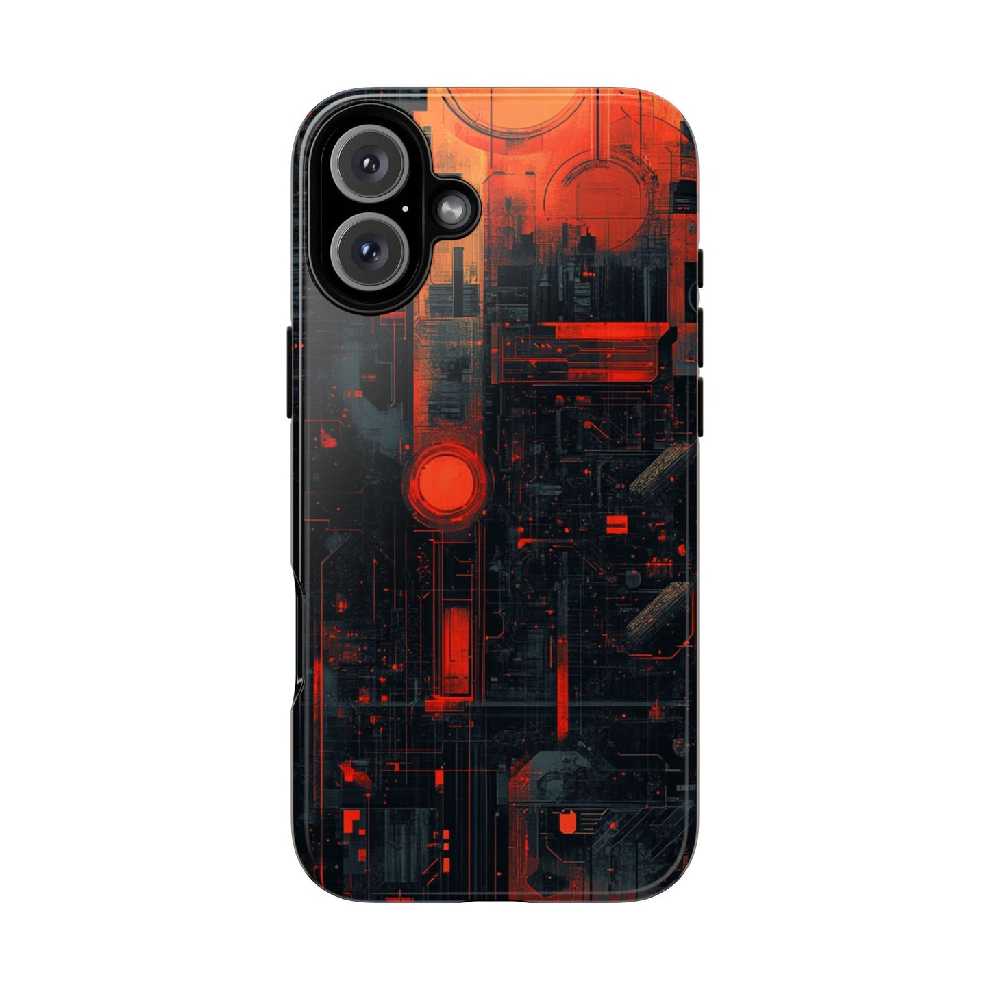 Neon Circuit Matrix – Tough iPhone Case