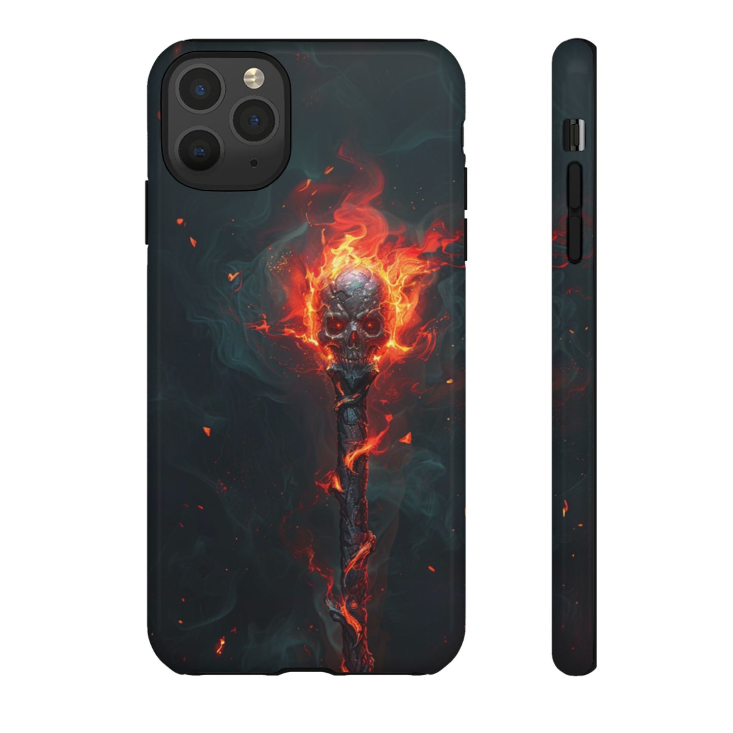 Inferno Skull Staff - Tough iPhone Case