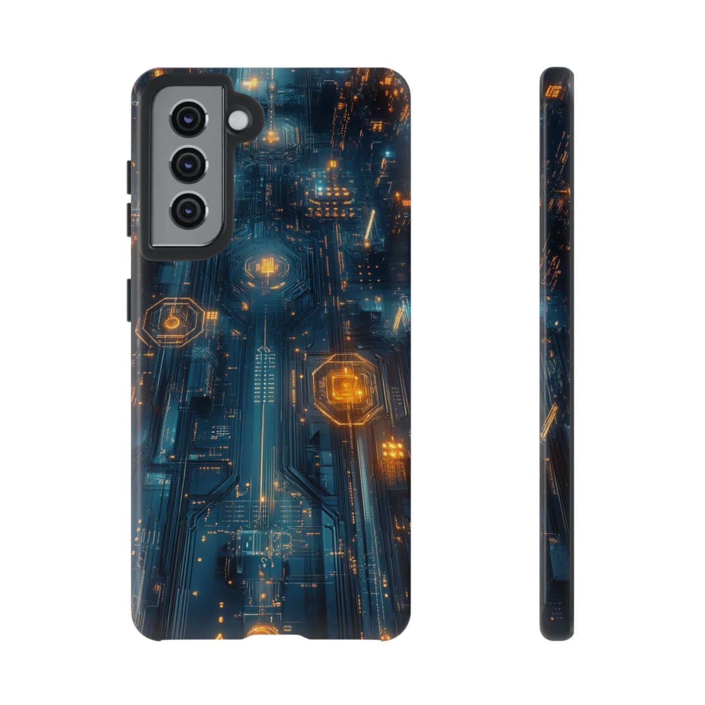 Quantum Neon Skyline – Tough Samsung Galaxy Case