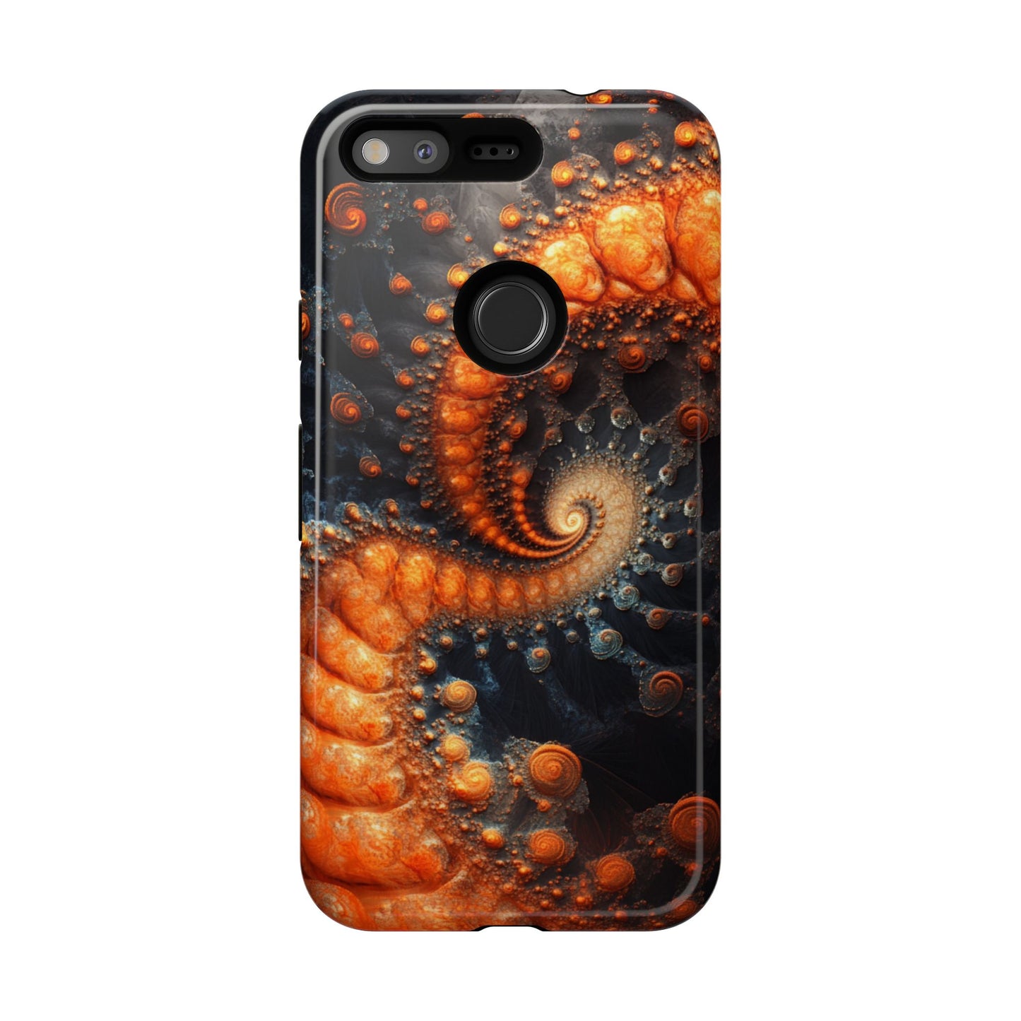 Amber Spiral Fractal – Tough Google Pixel Case
