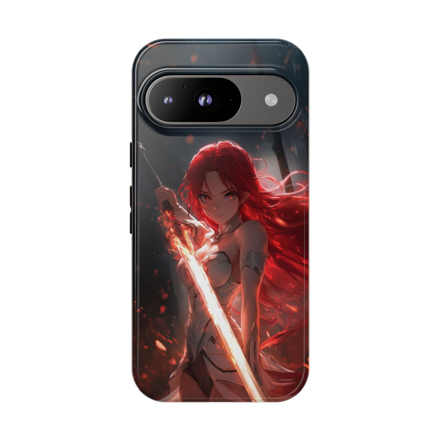 Crimson Ember Warrior – Tough Google Pixel Case