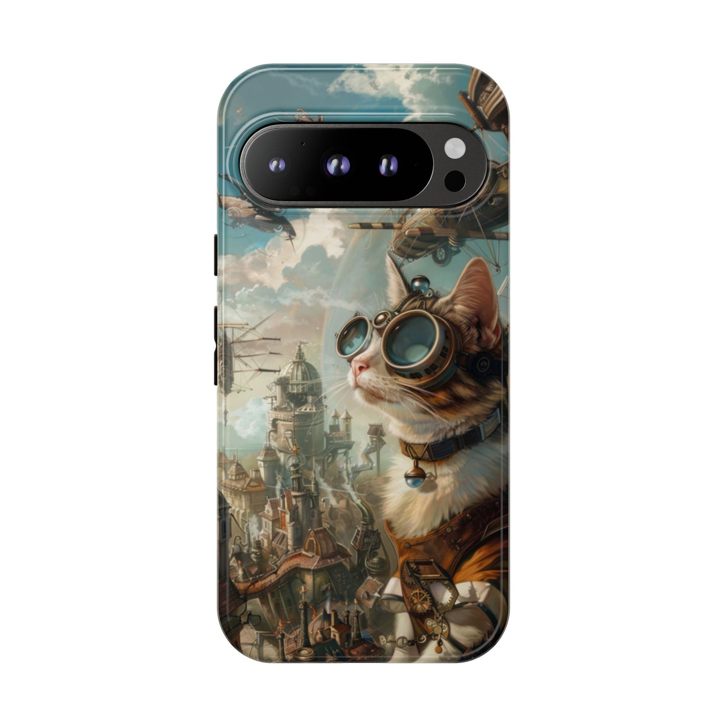 Steampunk Aviator Cat - Tough Google Pixel Case