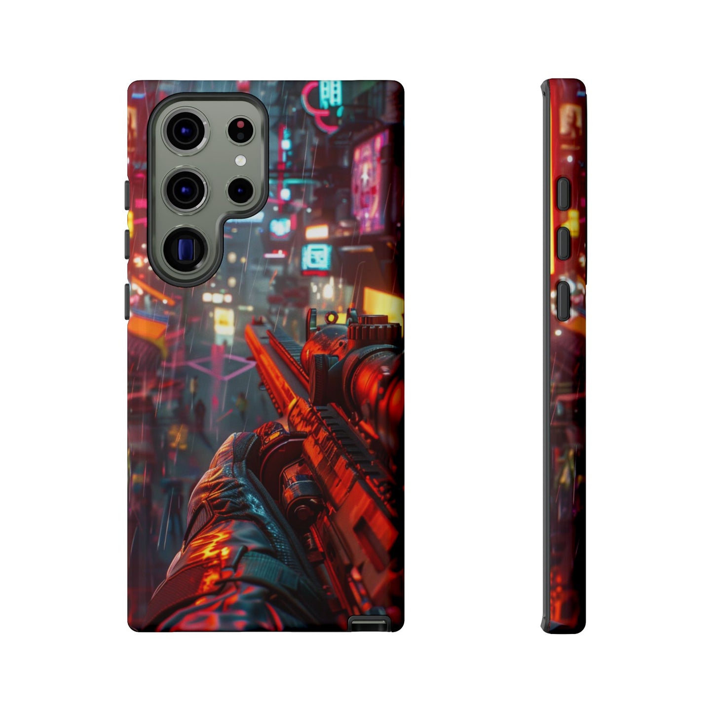Neon Rain Sniper – Tough Samsung Galaxy Case