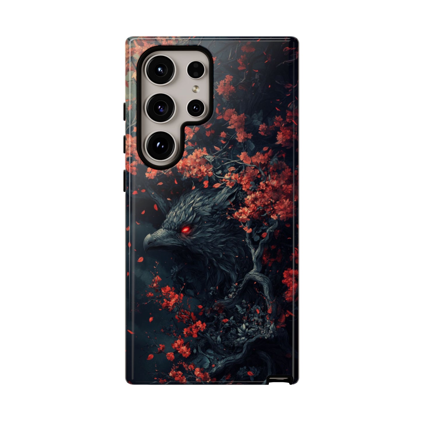 Crimson Raven Bloom – Tough Samsung Galaxy Case