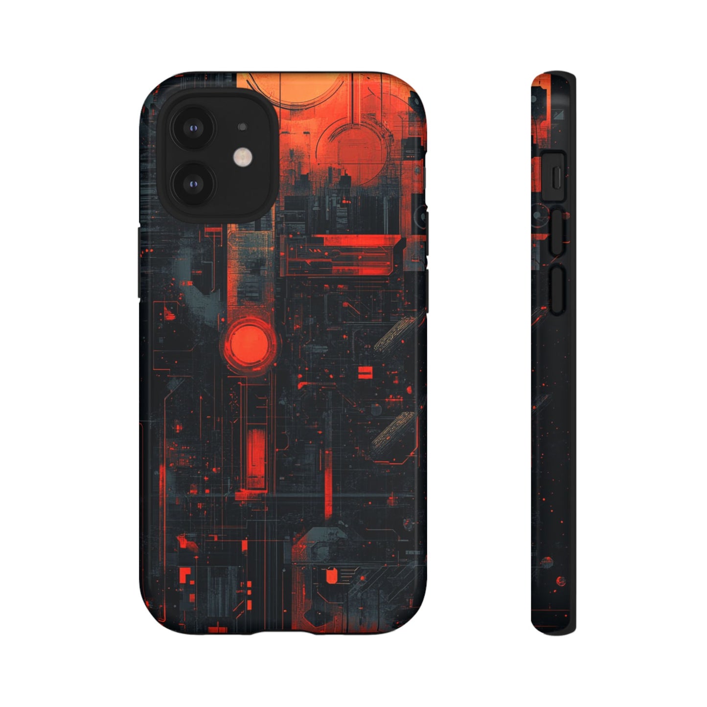 Neon Circuit Matrix – Tough iPhone Case