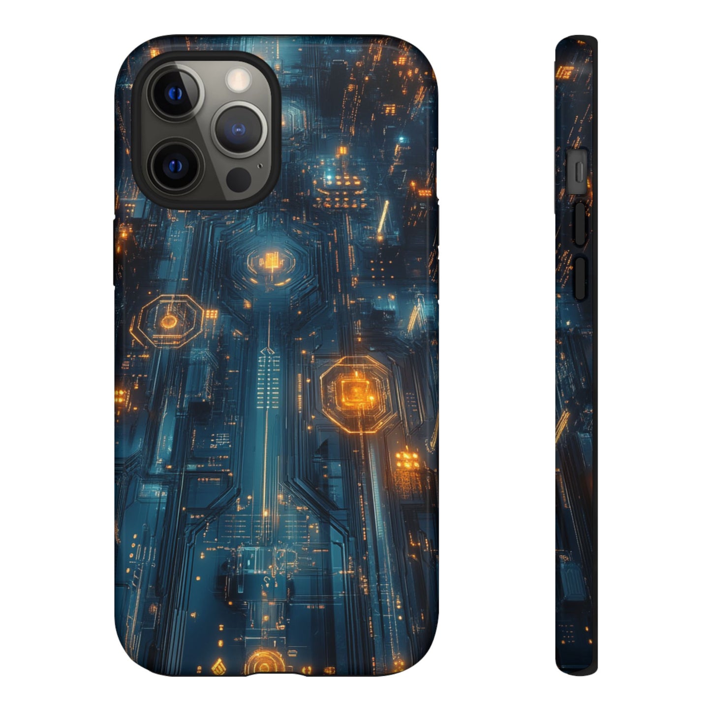 Quantum Neon Skyline – Tough iPhone Case