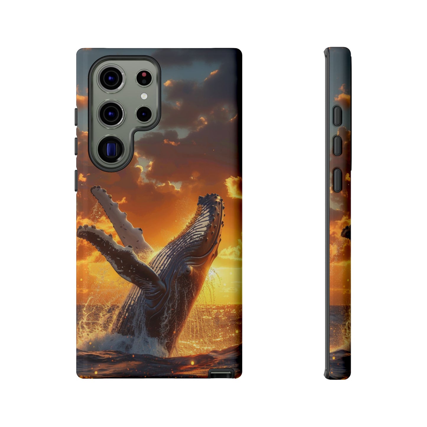 Sunset Breach Whale - Tough Samsung Galaxy Case
