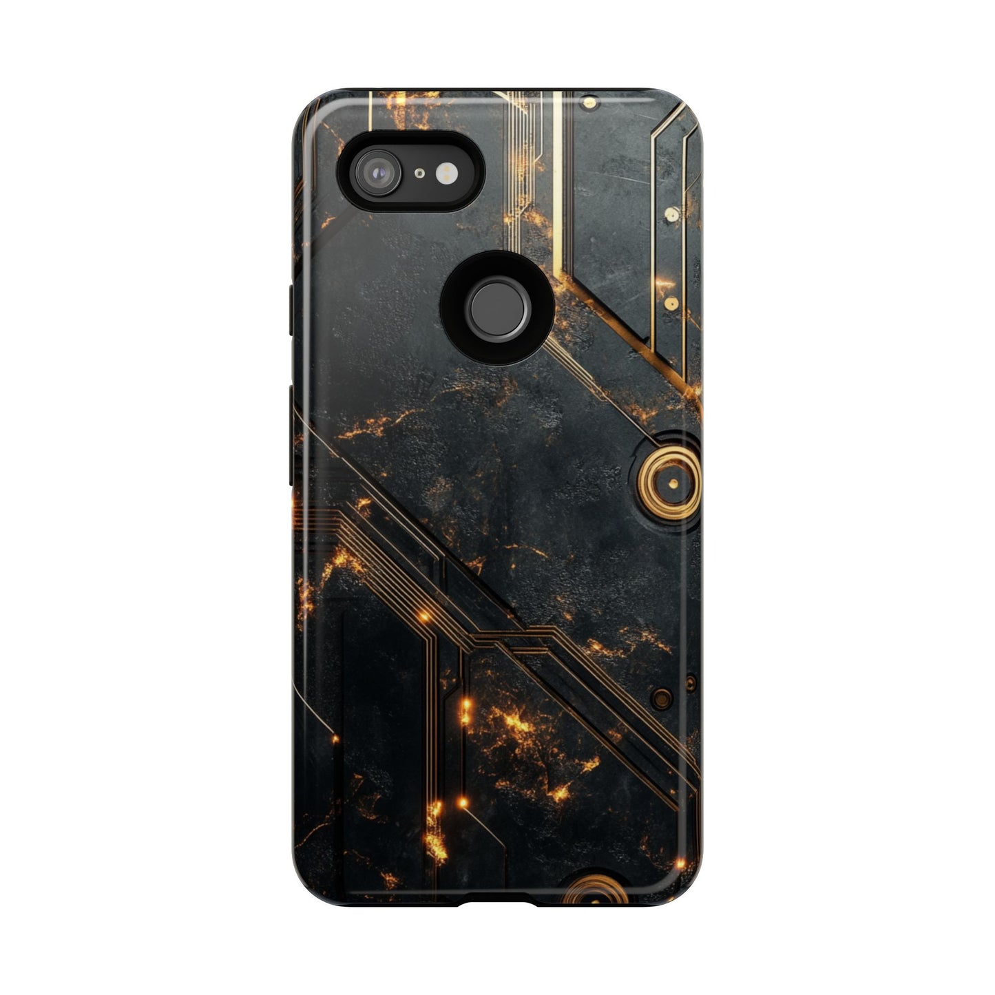 Obsidian Ember Circuit – Tough Google Pixel Case