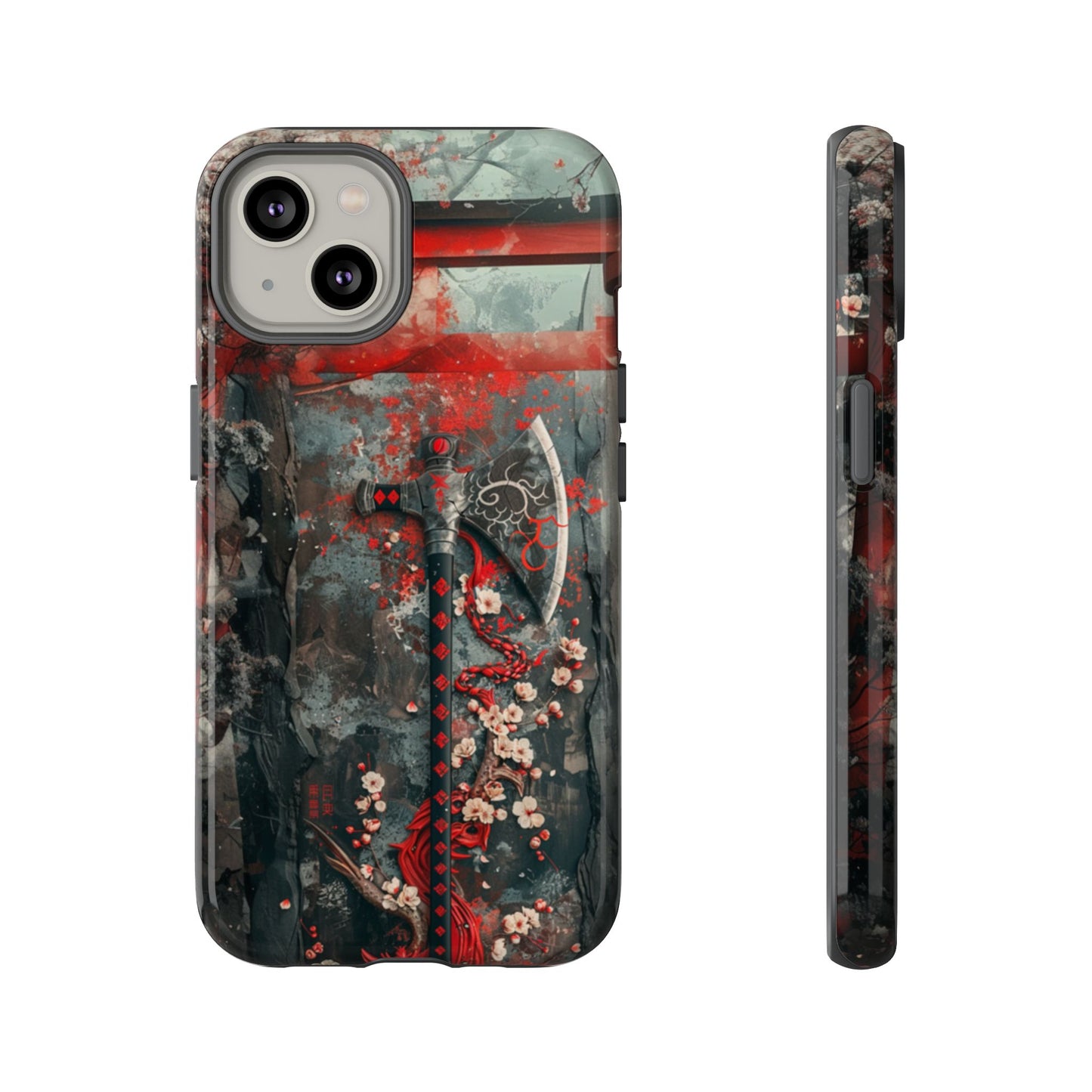 Sakura Warrior Axe - Tough iPhone Case