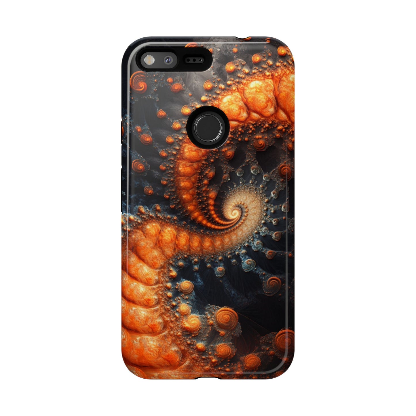 Amber Spiral Fractal – Tough Google Pixel Case