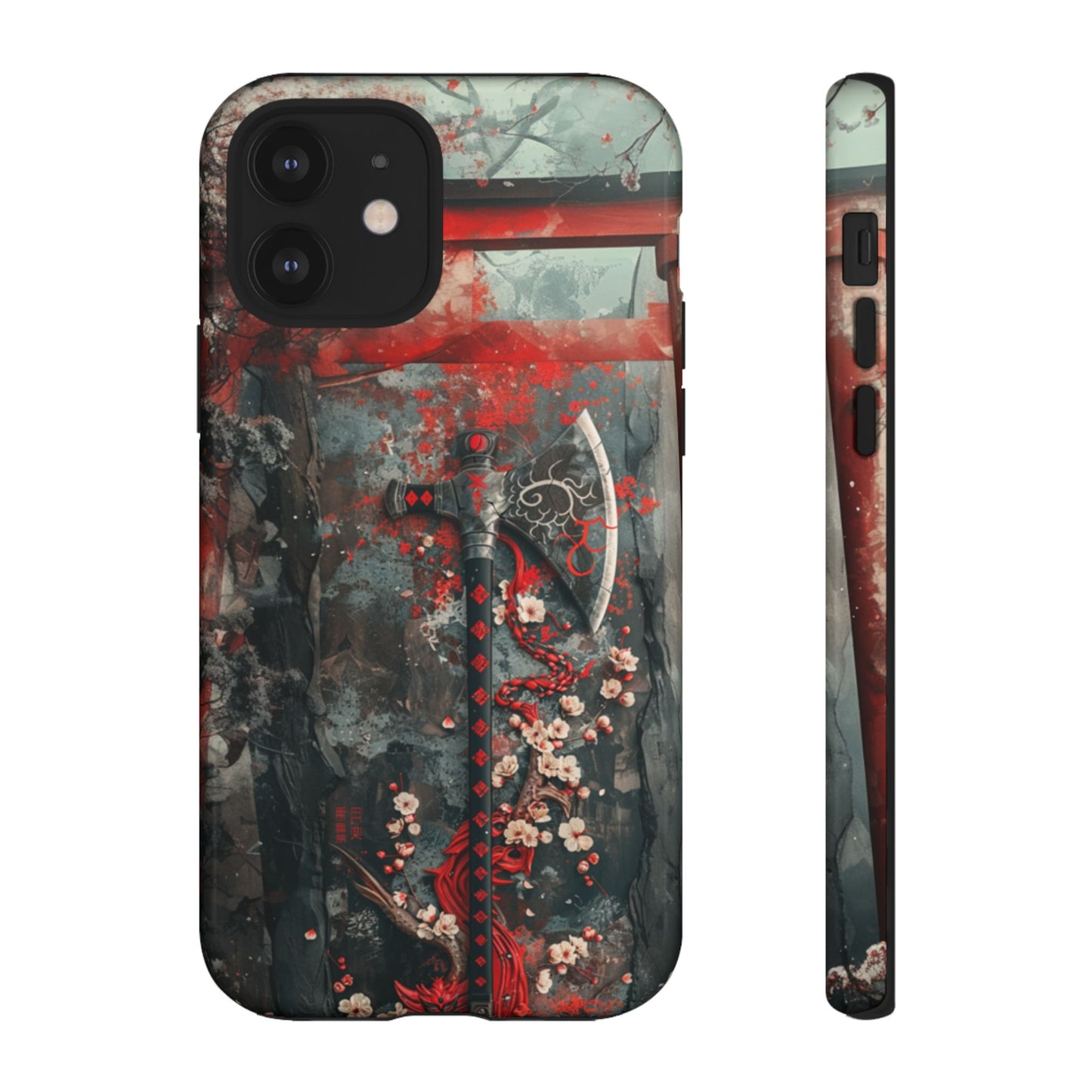 Sakura Warrior Axe - Tough iPhone Case