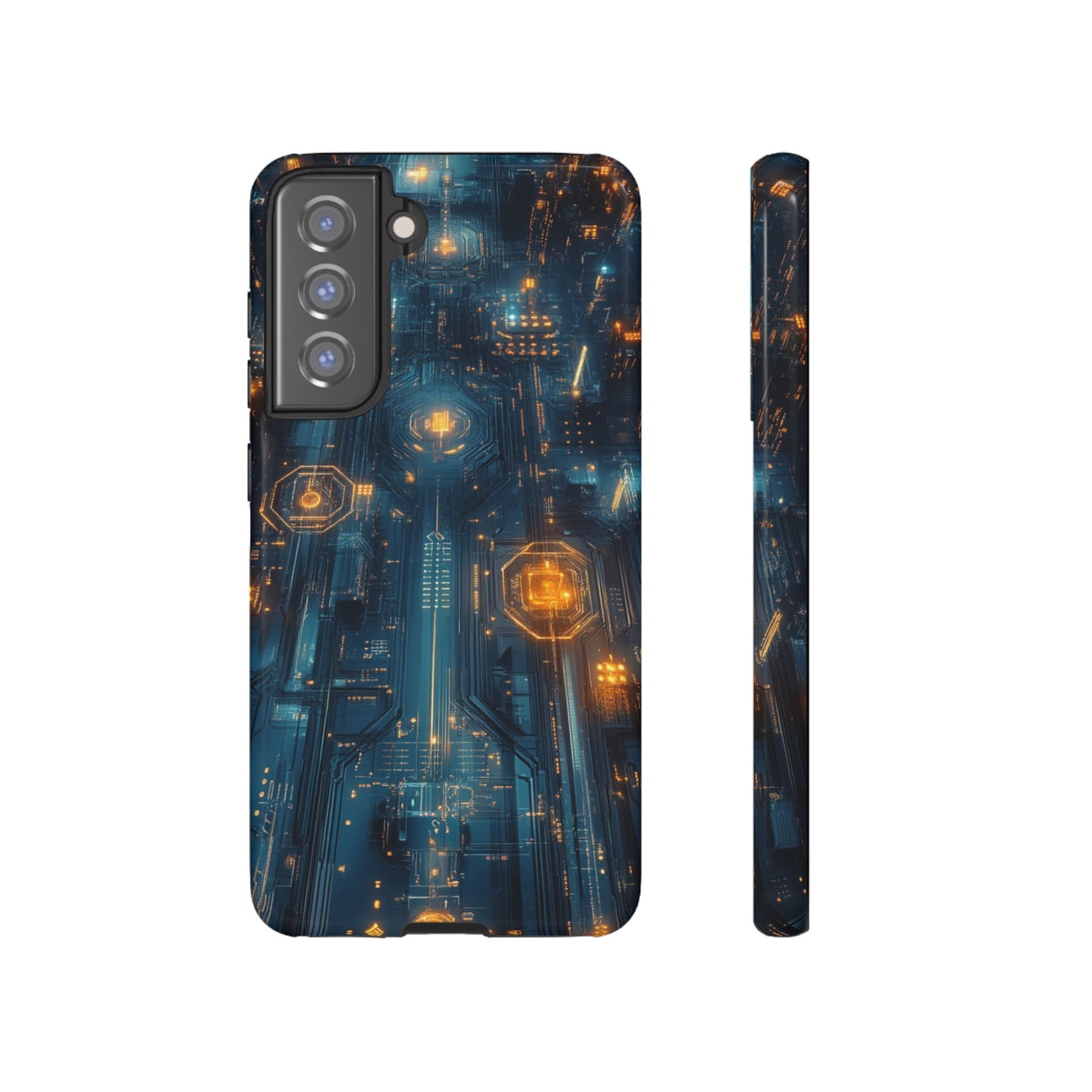 Quantum Neon Skyline – Tough Samsung Galaxy Case