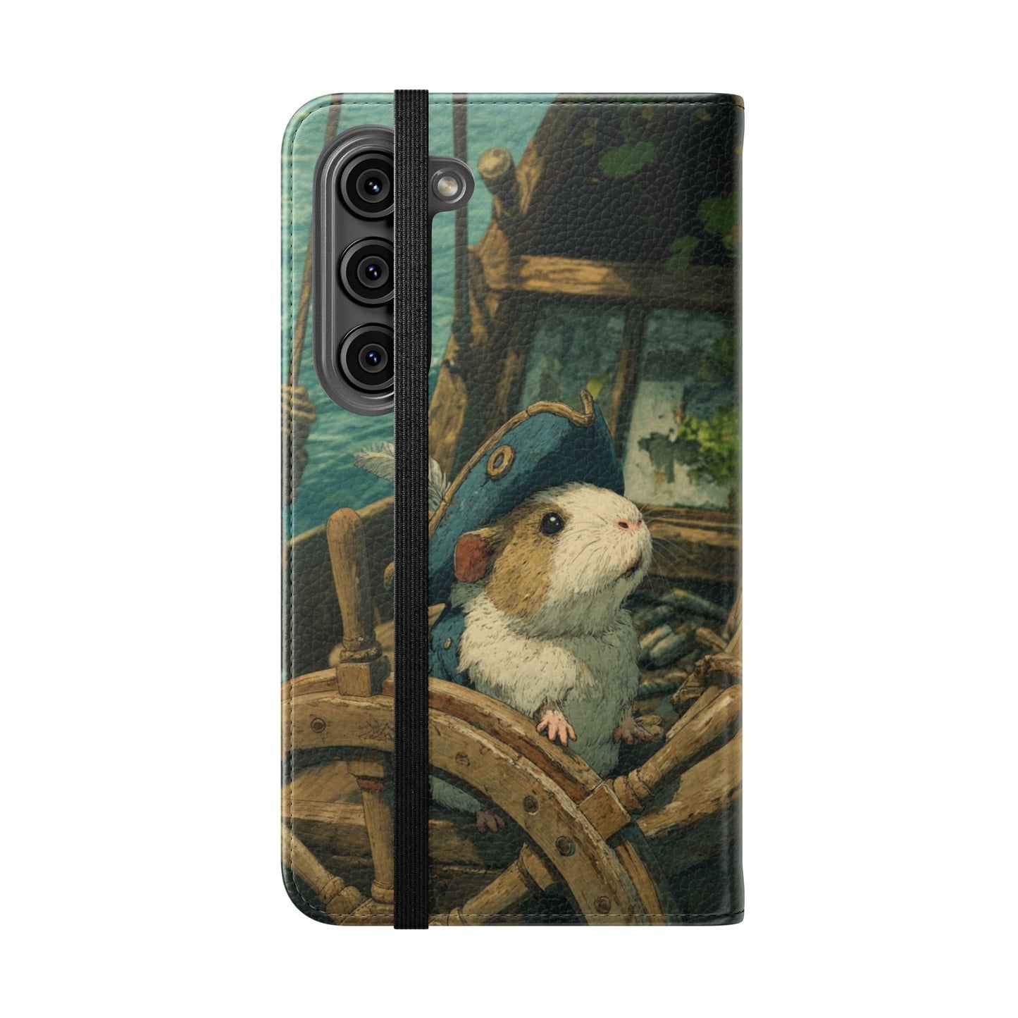 Pirate Captain Guinea Pig - Wallet Flip Case