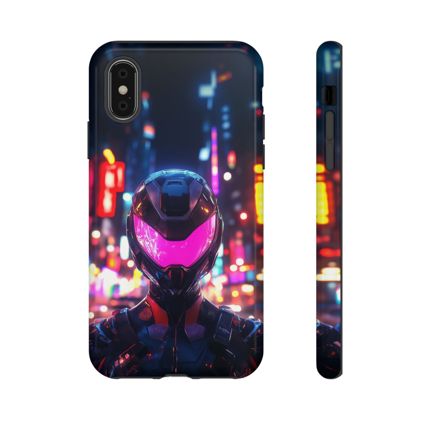 Neon Guardian Warrior – Tough iPhone Case