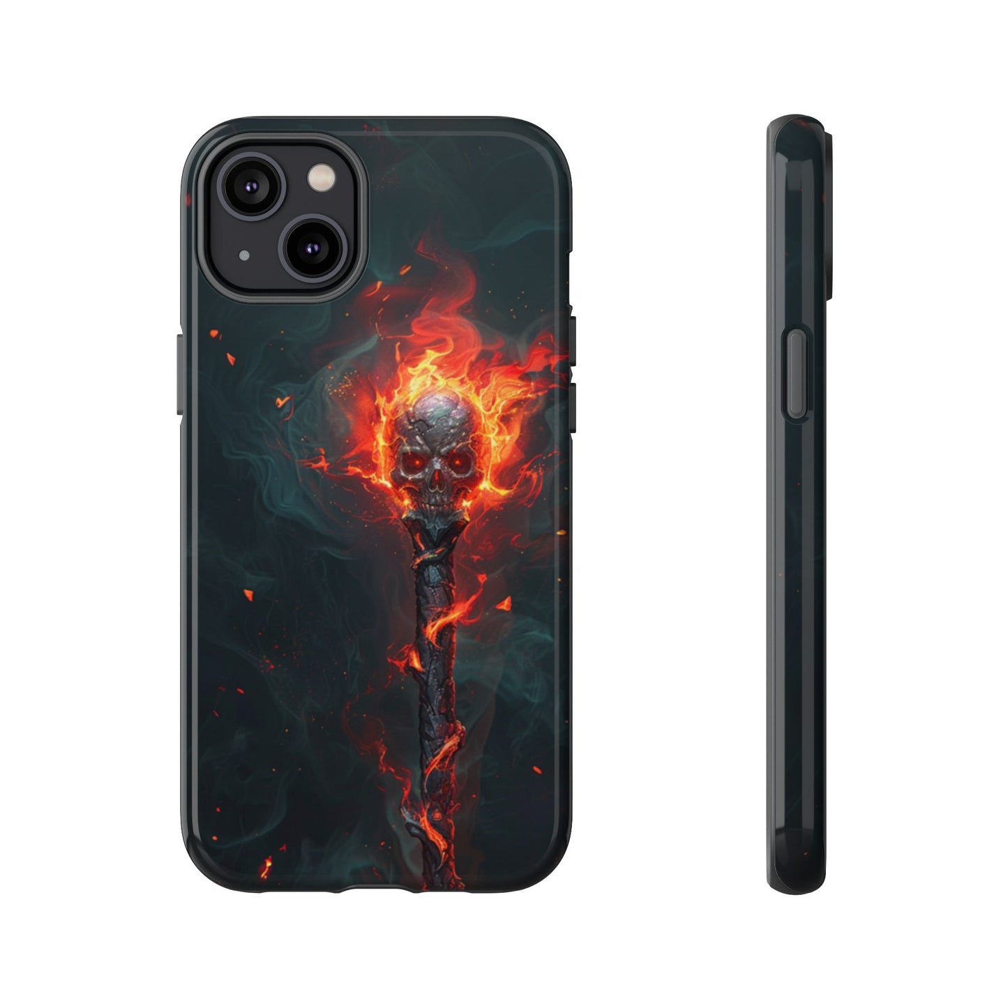Inferno Skull Staff - Tough iPhone Case