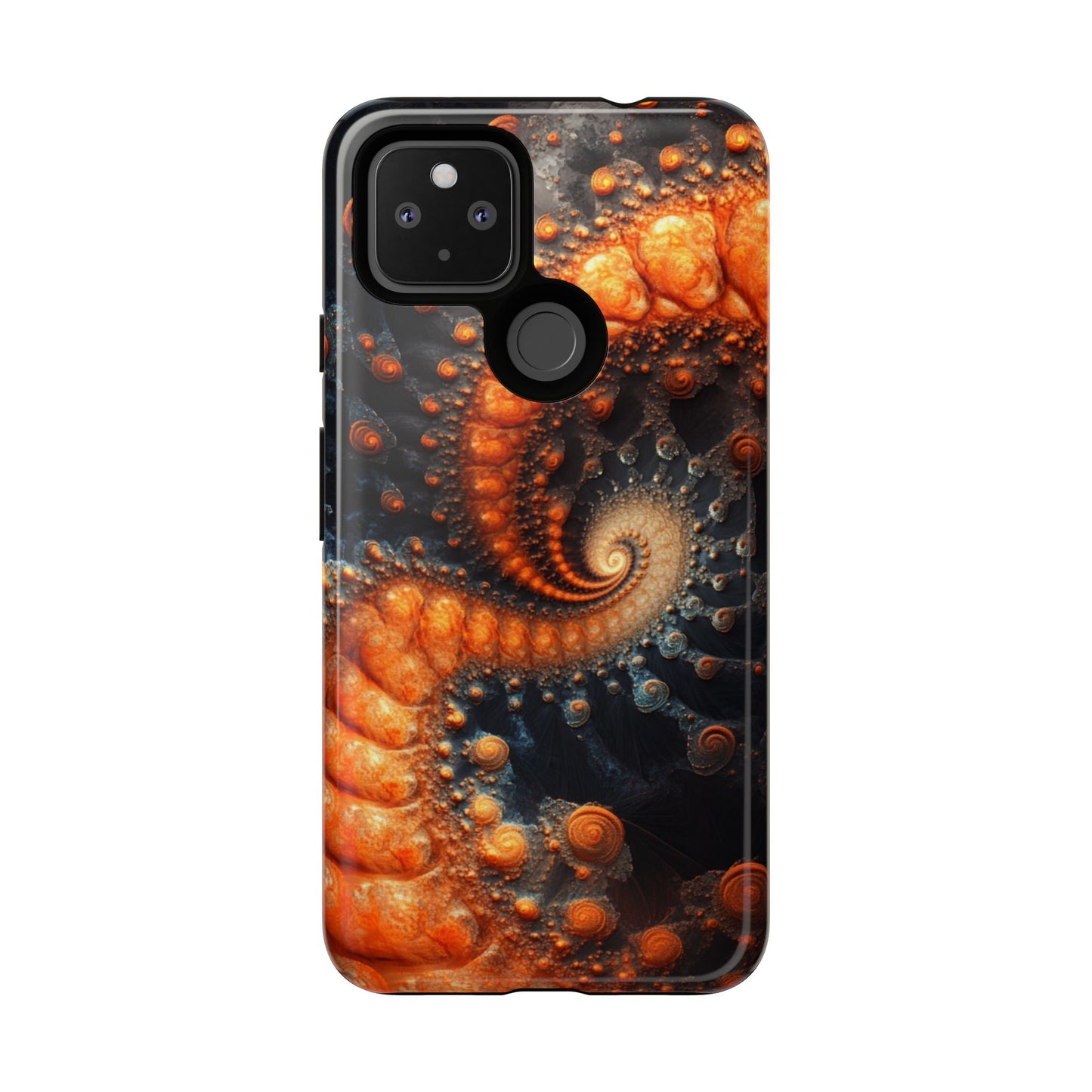 Amber Spiral Fractal – Tough Google Pixel Case