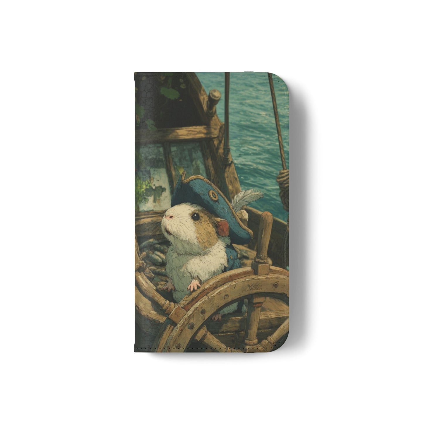 Pirate Captain Guinea Pig - Wallet Flip Case