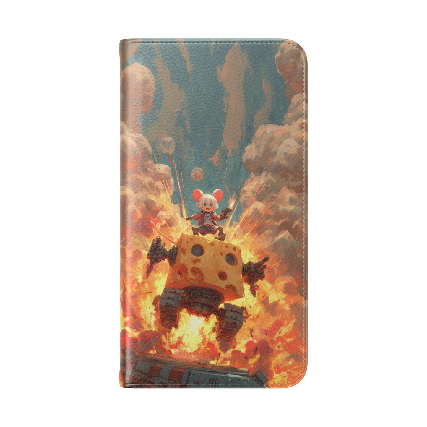 Battle Tank Mouse - Wallet Flip Case
