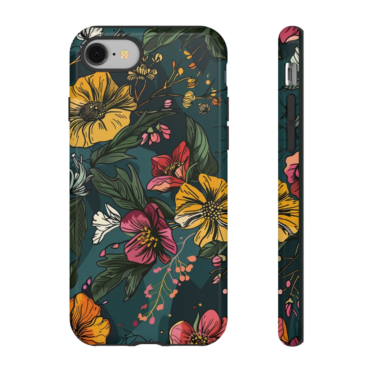 Vintage Floral Bloom – Tough iPhone Case